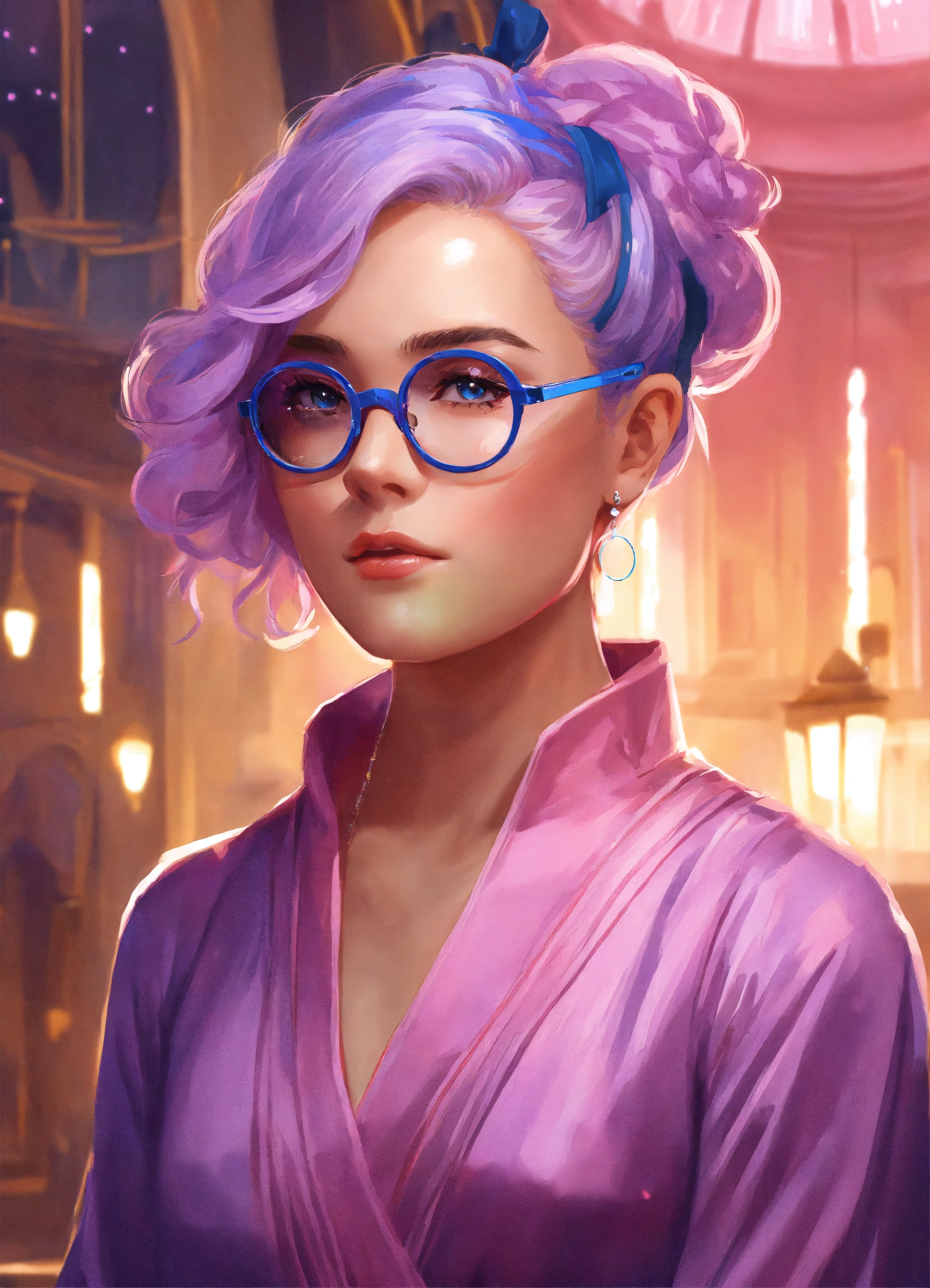 Lexica Digital art of a young Star Wars Senator with blue roundframe