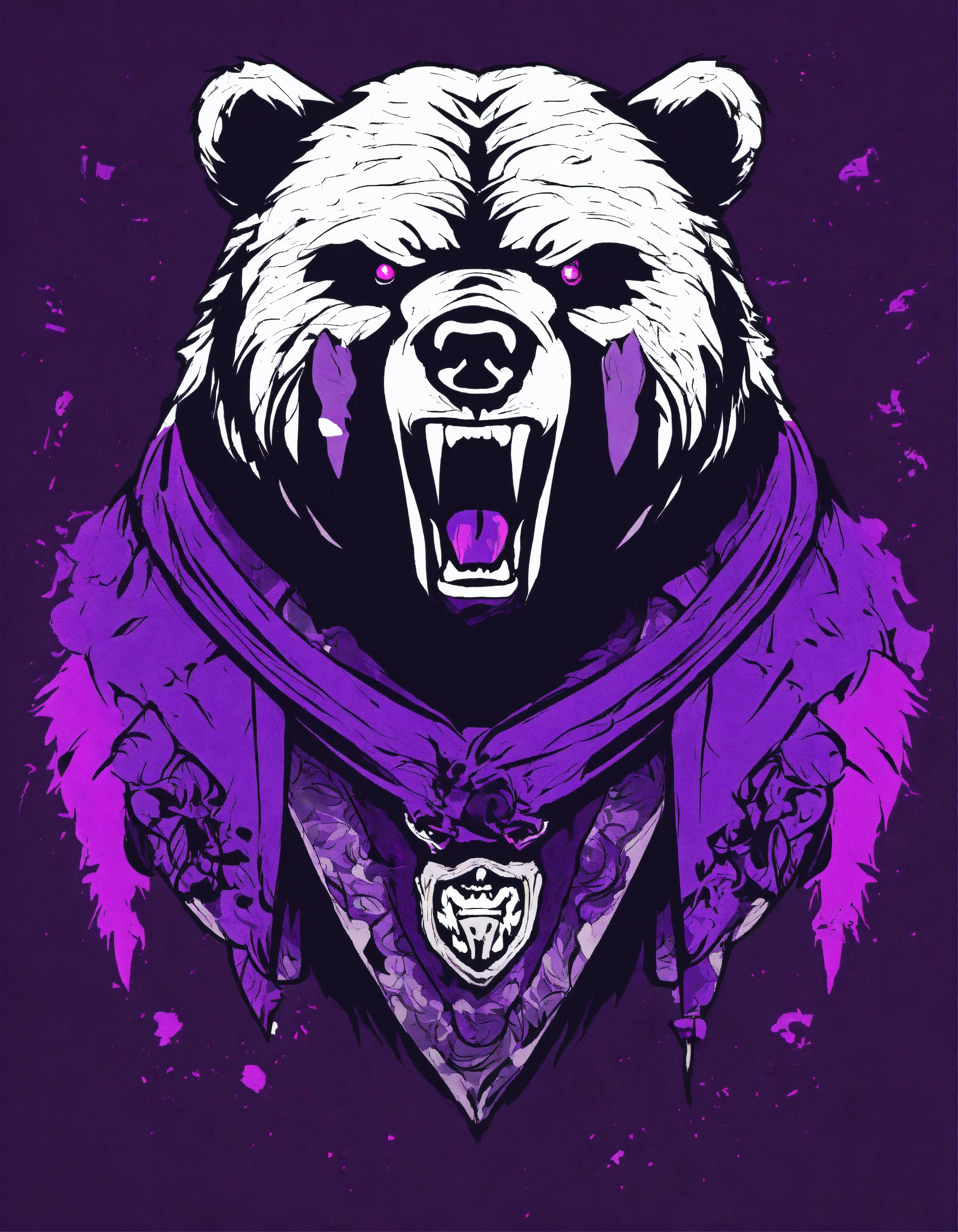 Lexica - Angry, savage, madness, rage bear logo, ancient, digital art ...