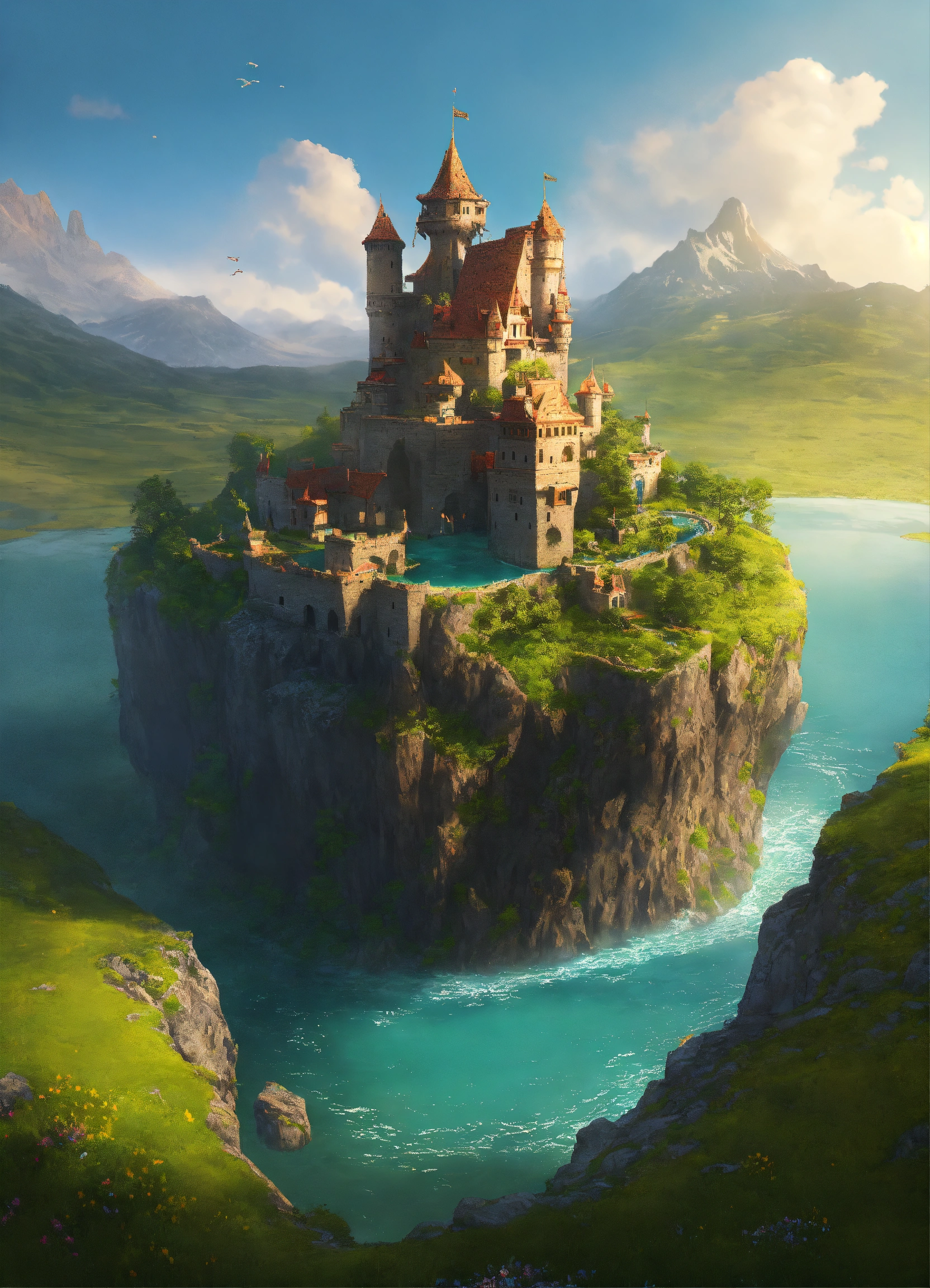 Lexica - An castle on a floating island with no attachment to the ...