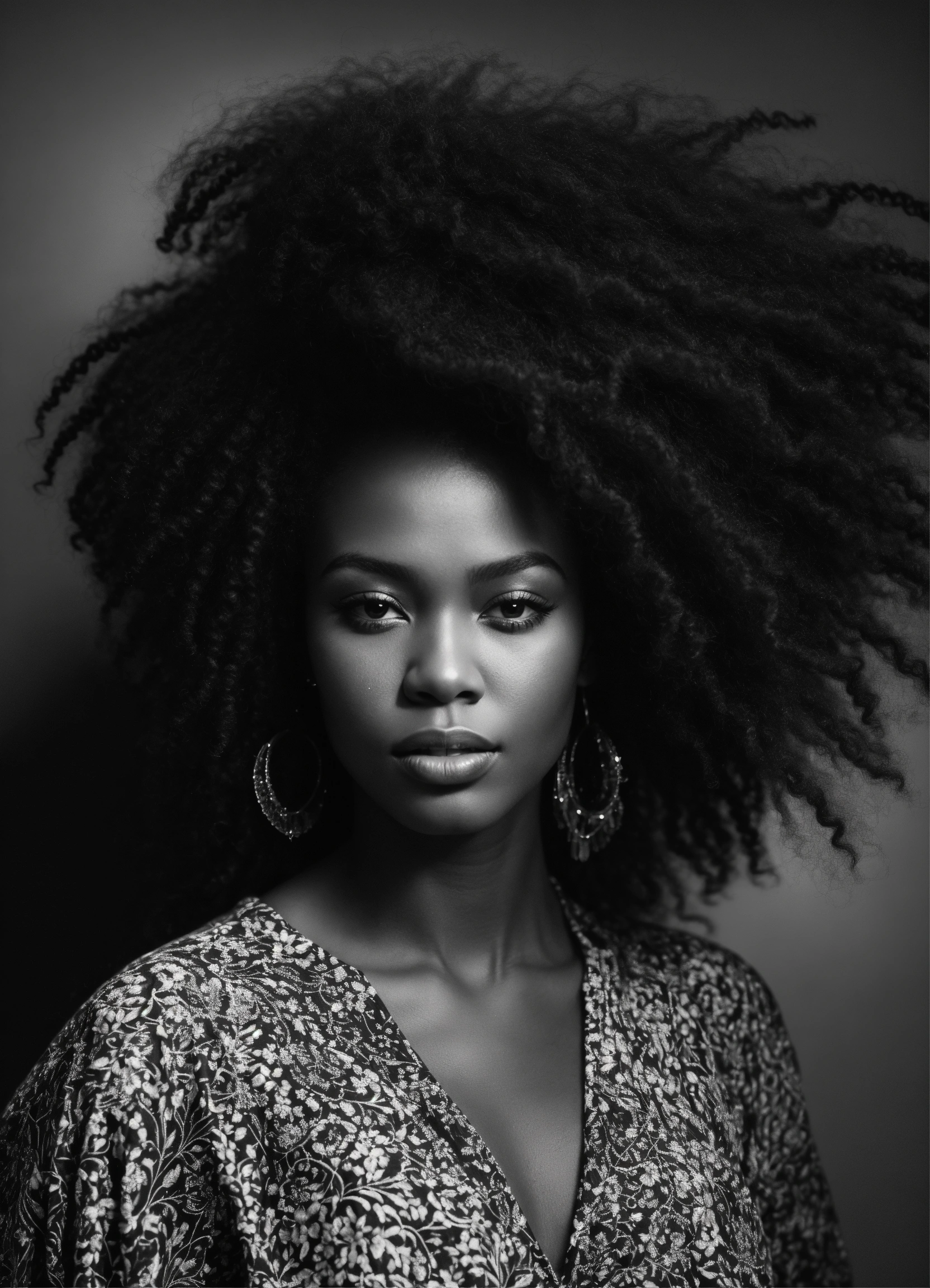 Lexica - Beautiful black woman, woman, long natural hair, black and ...