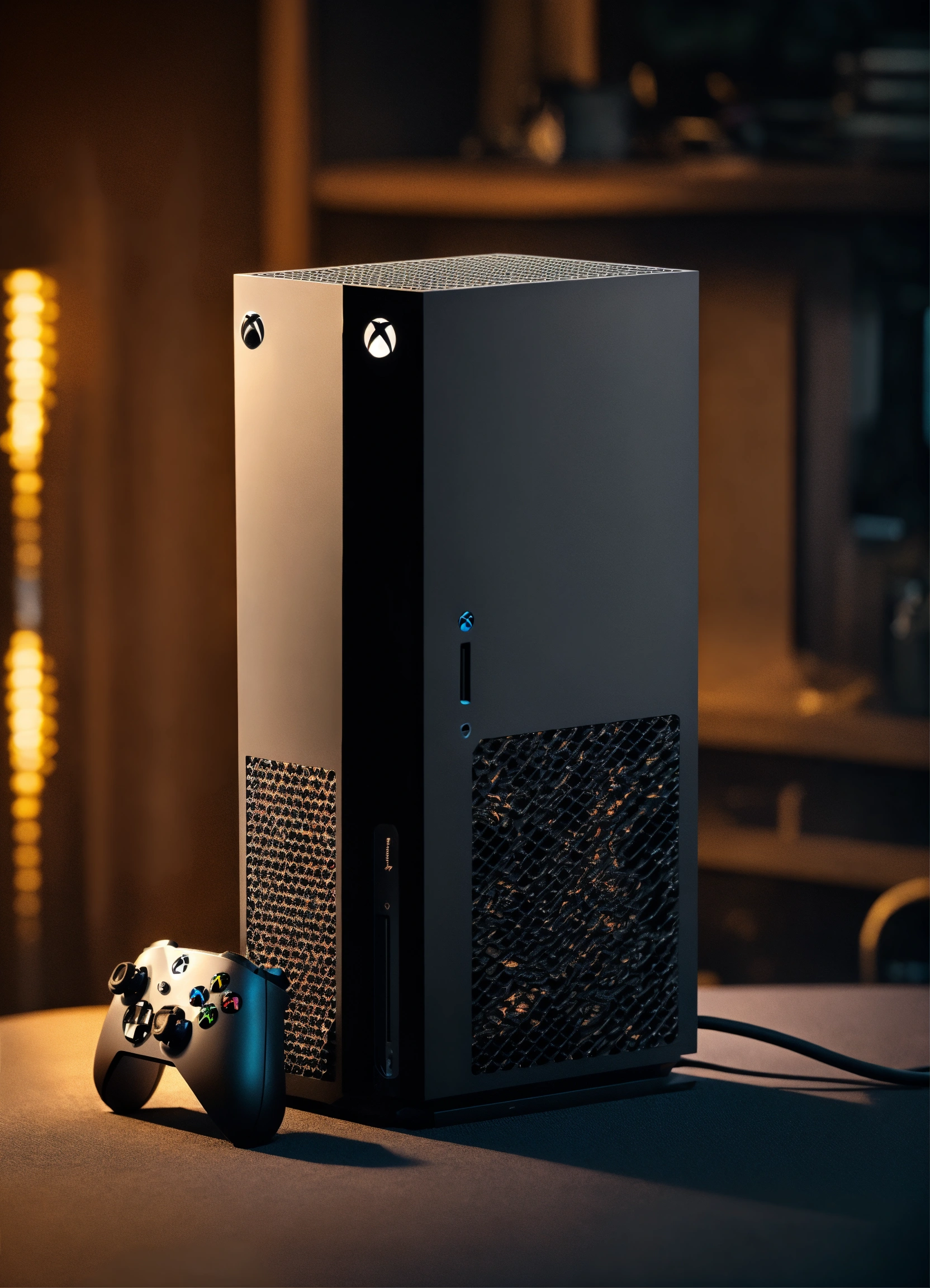 Lexica Xbox series x, power on, 8k