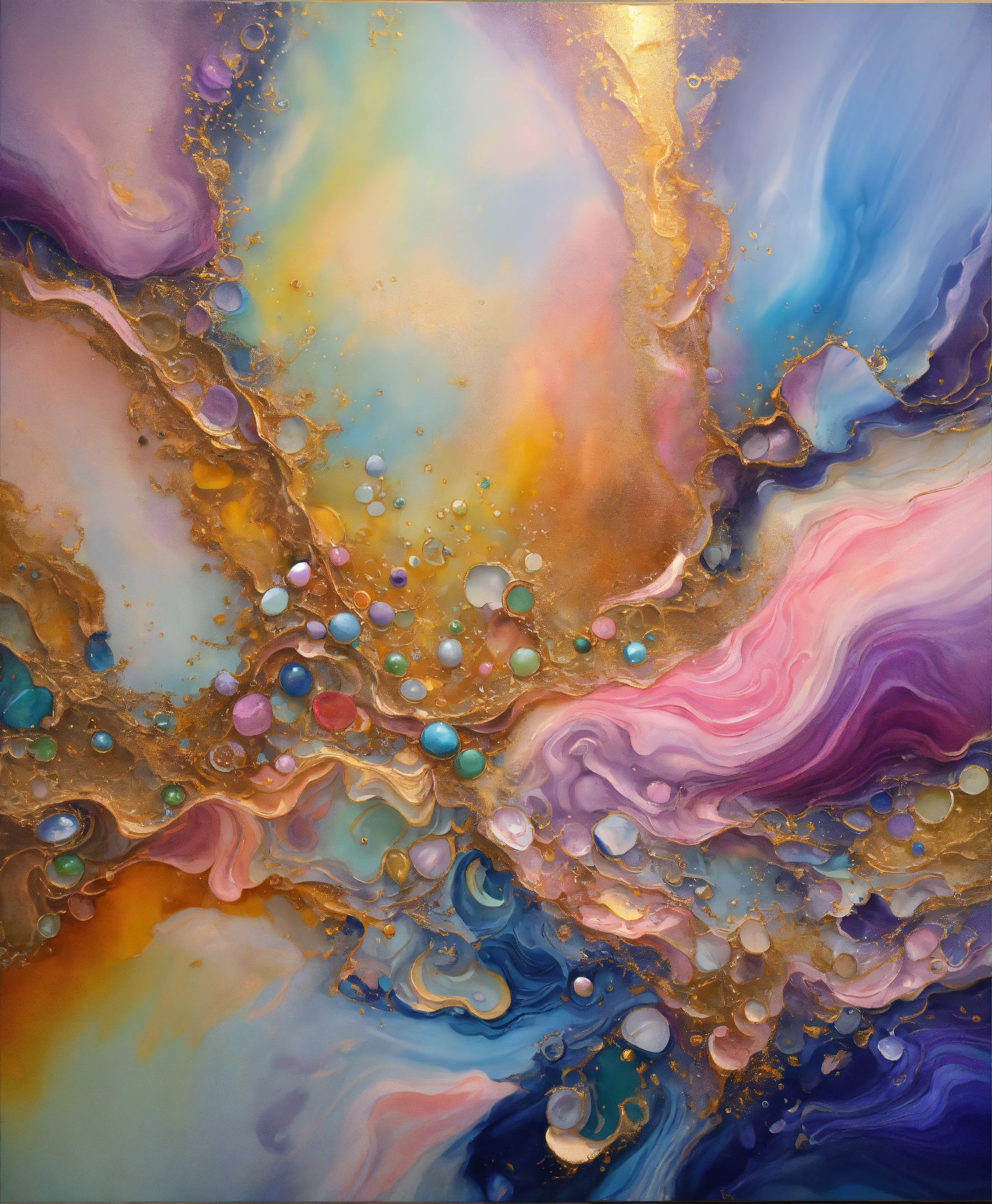 Lexica - Colorful abstract painting oil and water complex complicated ...