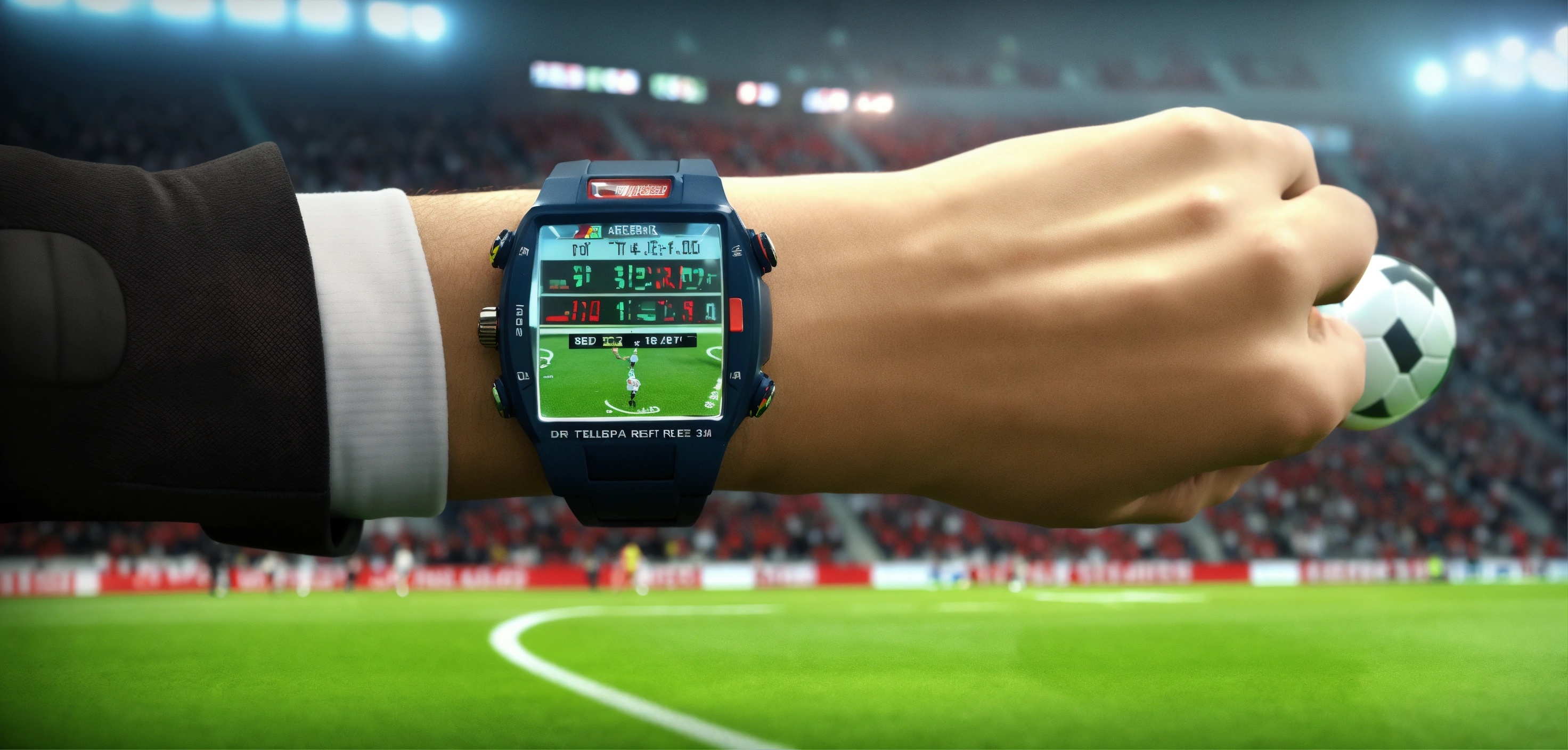 Lexica - Digital watch on the wrist of a football referee during the ...