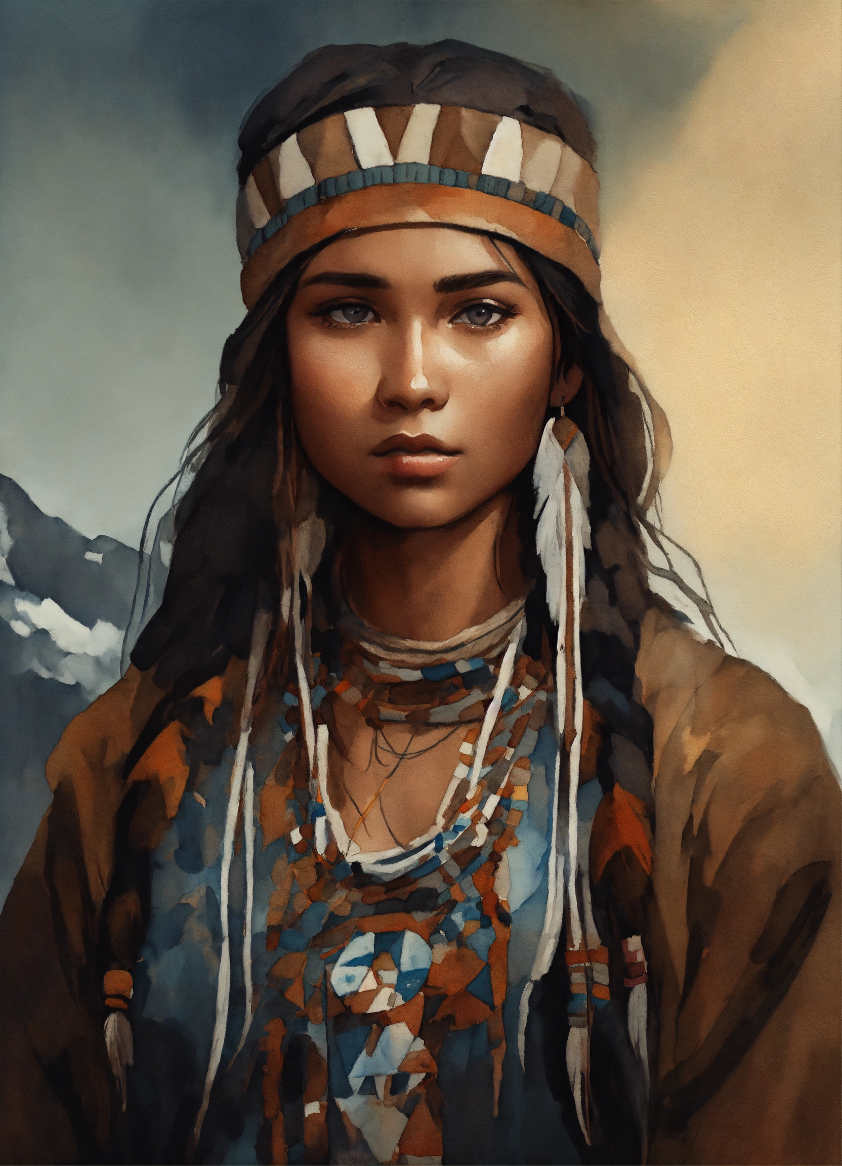 Lexica - Painting of a young siberian 