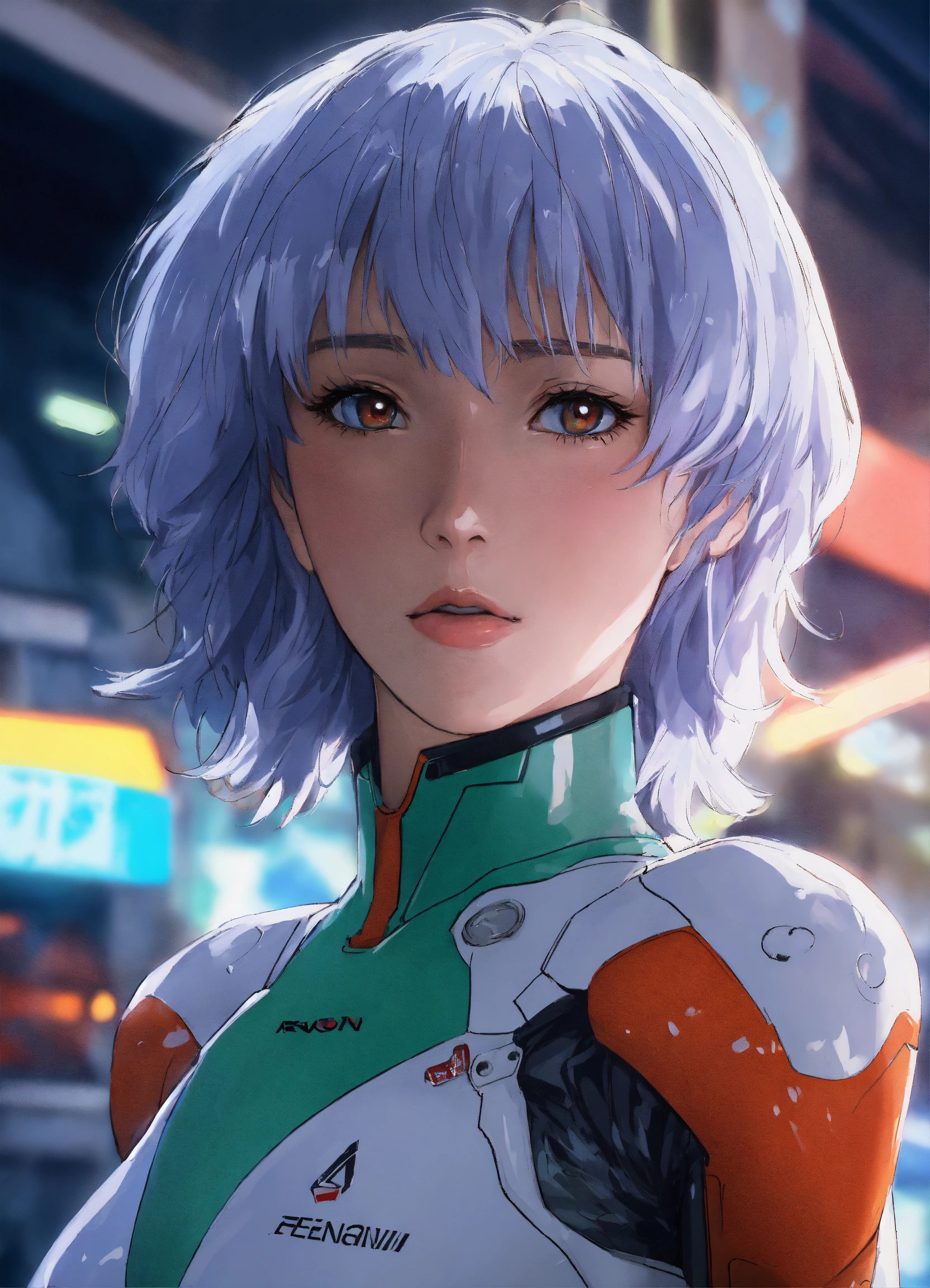 Lexica - Portrait of Rei Ayanami from Neon Genesis Evangelion, detailed