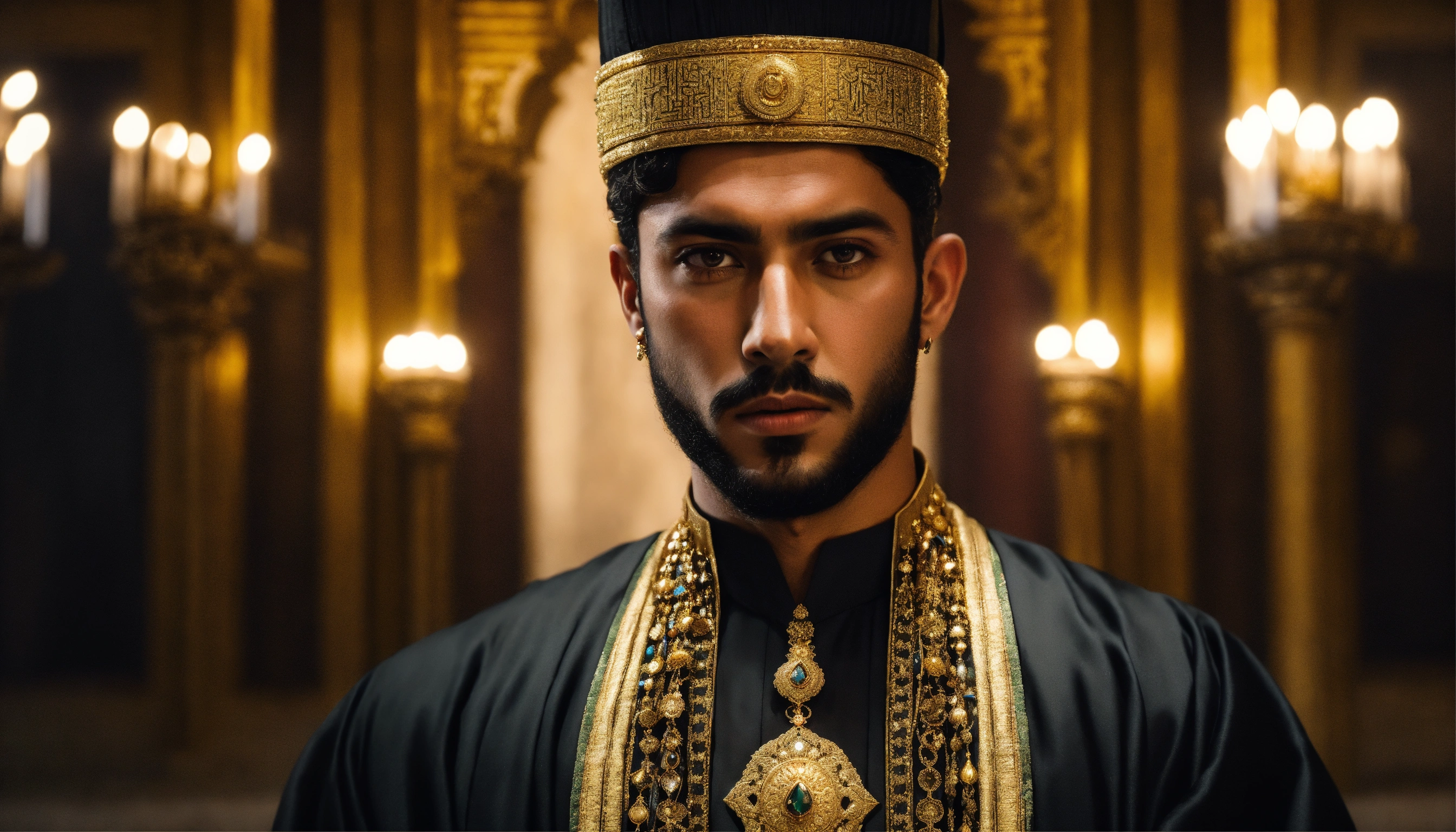 Lexica - Dramatic portrait of a young and handsome villainous Arabic ...