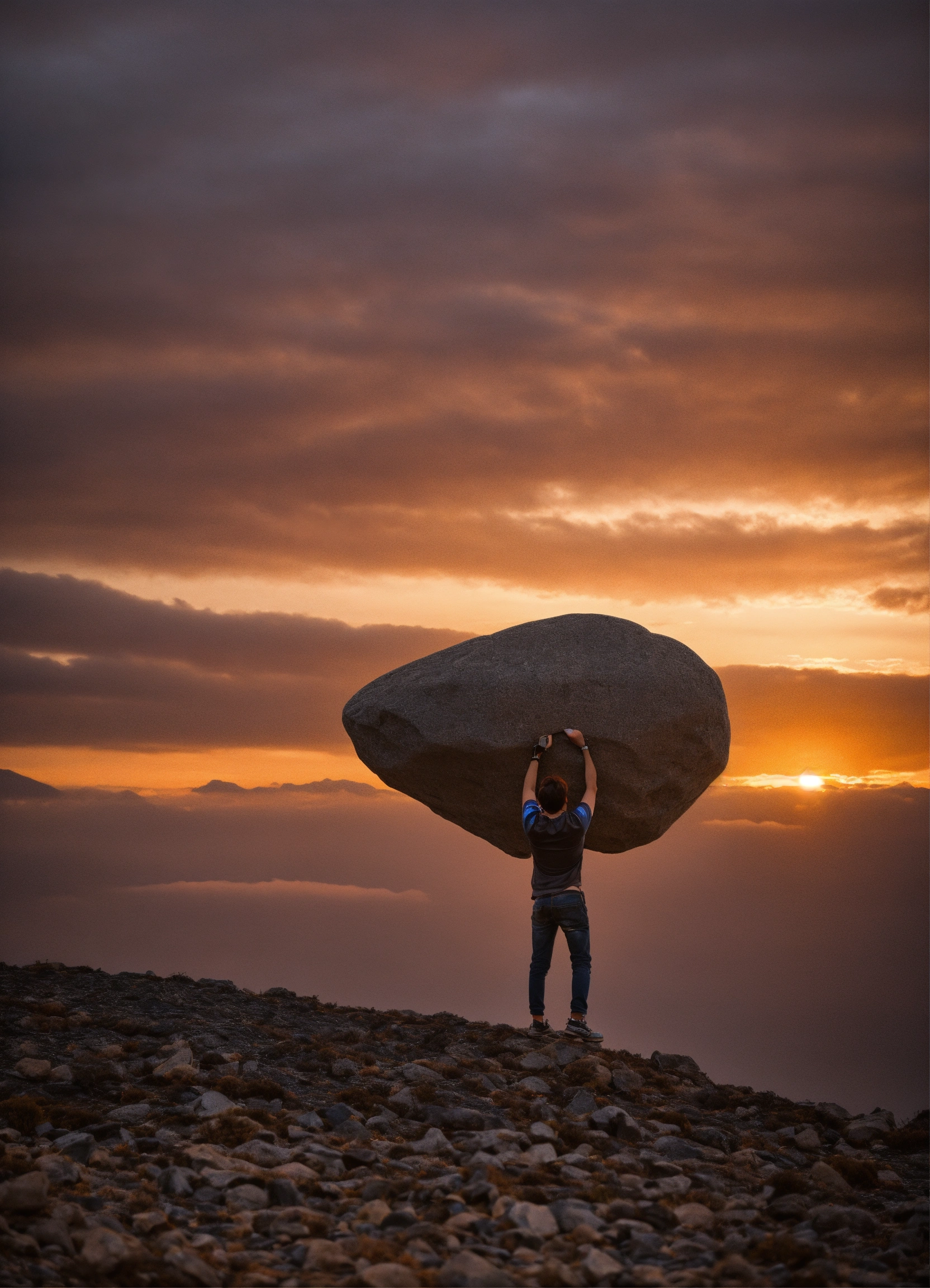 Lexica - A person holding a rock
