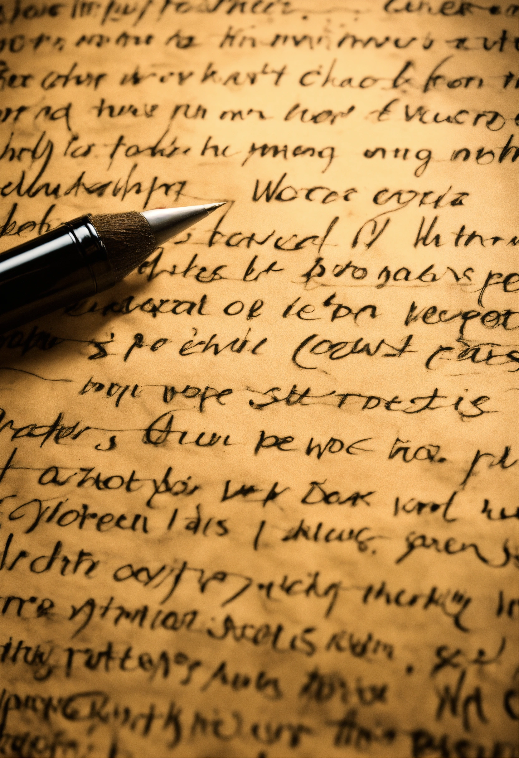 Lexica - Wallpaper a black hand writing a movie script on paper