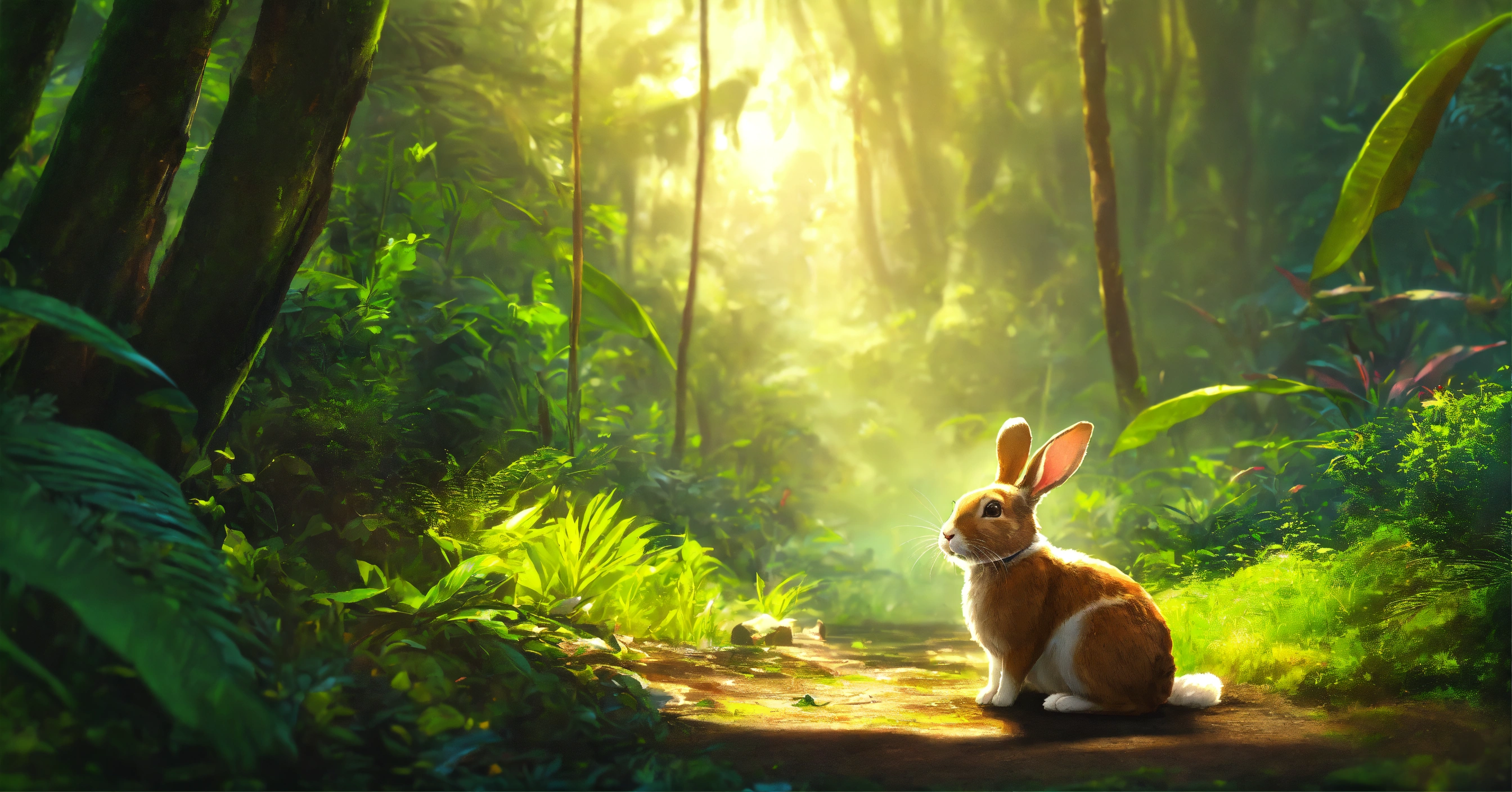 Lexica - In a big dense jungle one rabbit was there he was proud about ...