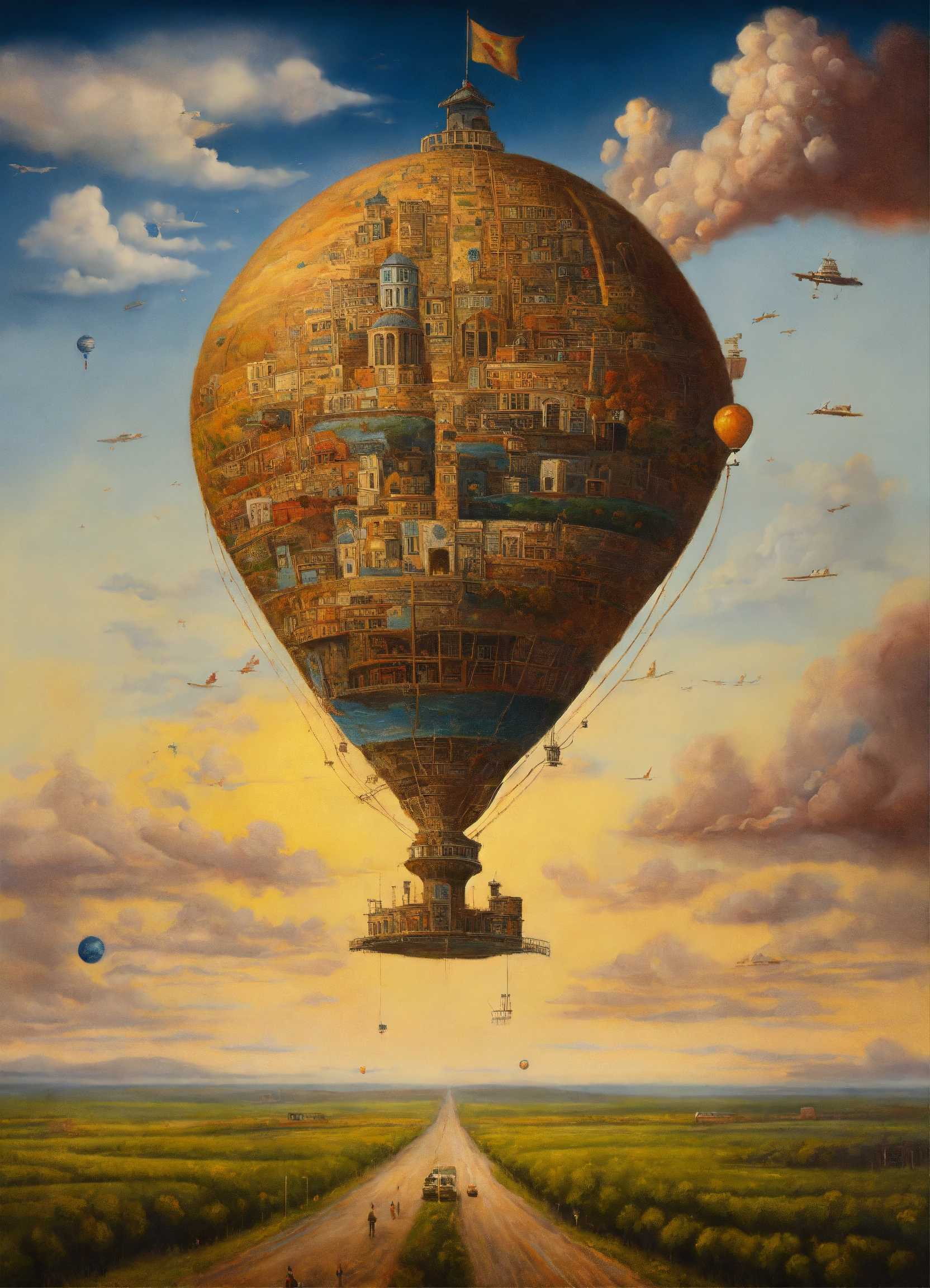 Lexica - Surreal oil painting of timeline in high resolution