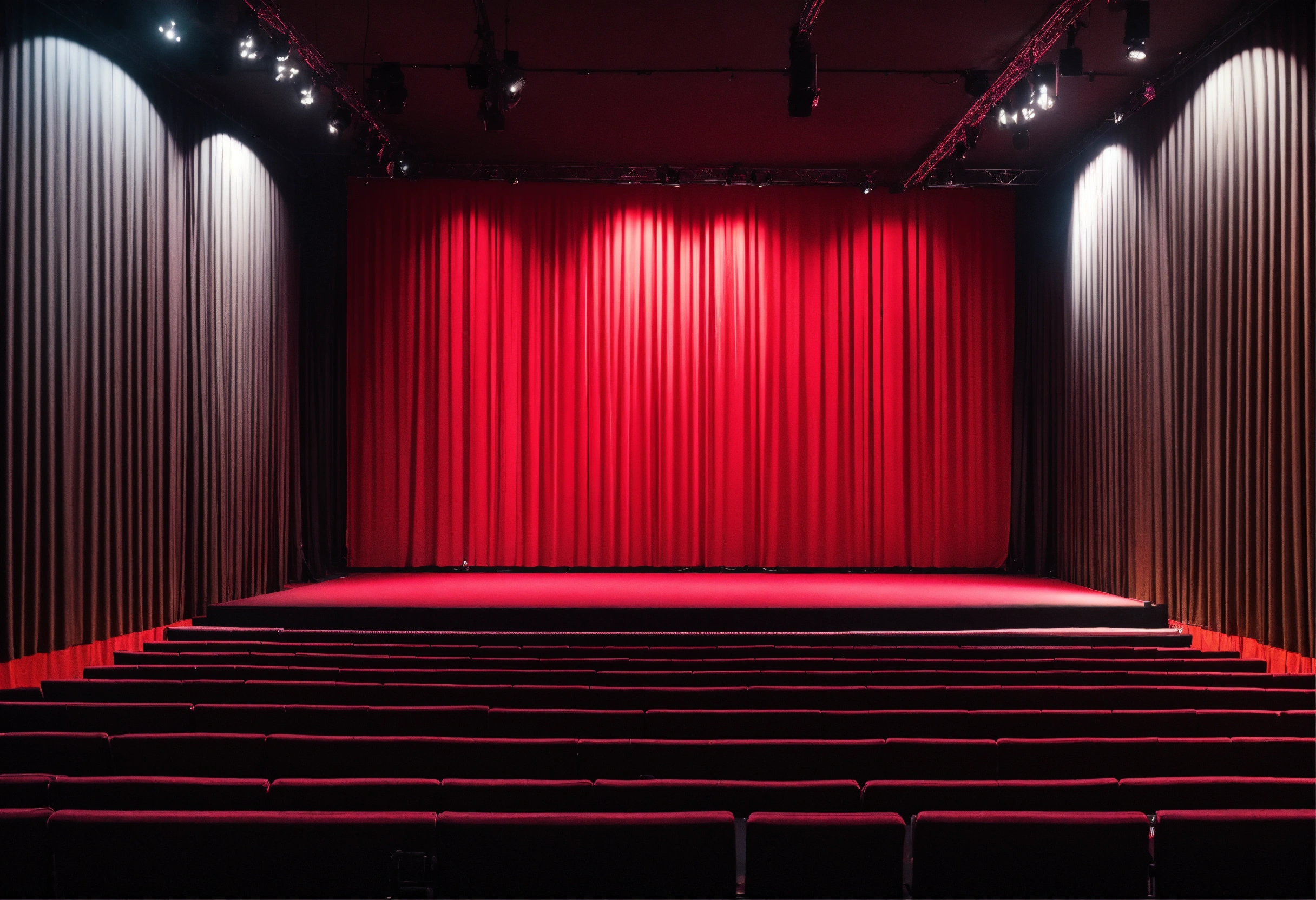 Lexica - Elegant black red white light concert projection screen