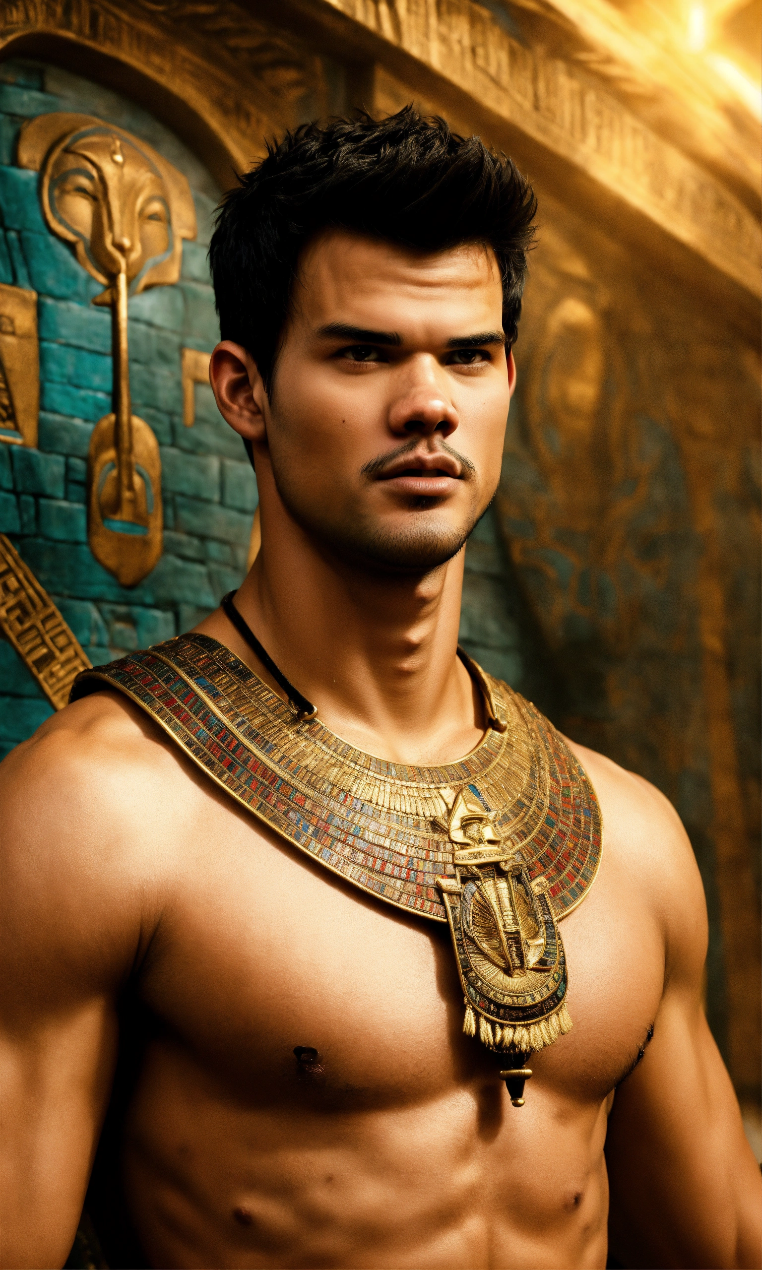 Lexica - Taylor Lautner like Osiris Egyptian god ultra realistic like a ...