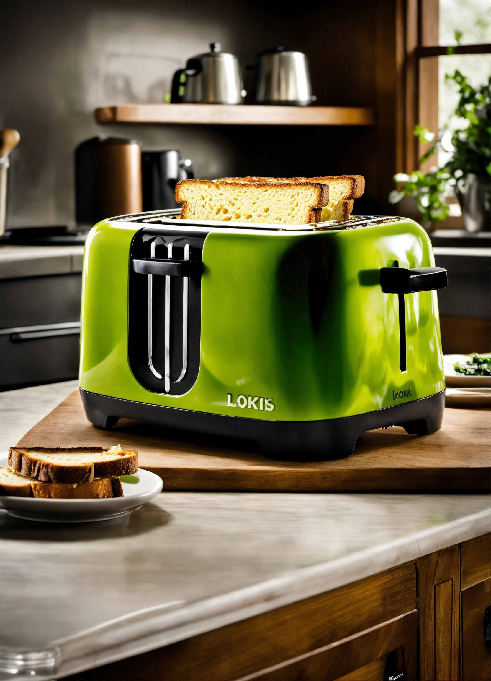 Lexica - Reimagine Loki, the God of Mischief, as a toaster. Describe ...
