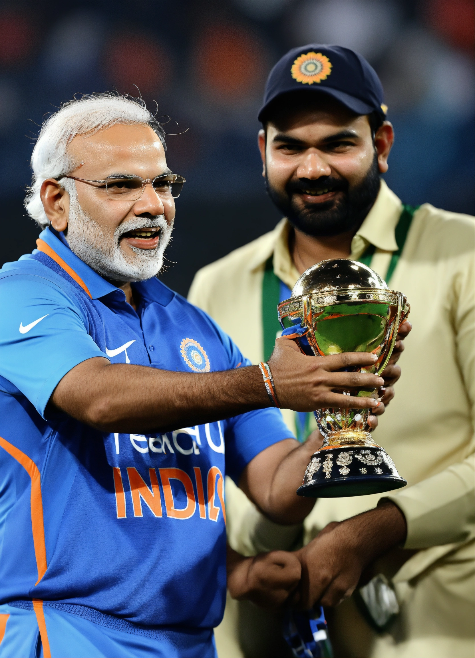 Lexica - At the Narendra Modi Stadium in Ahmedabad, Rohit Sharma etched ...