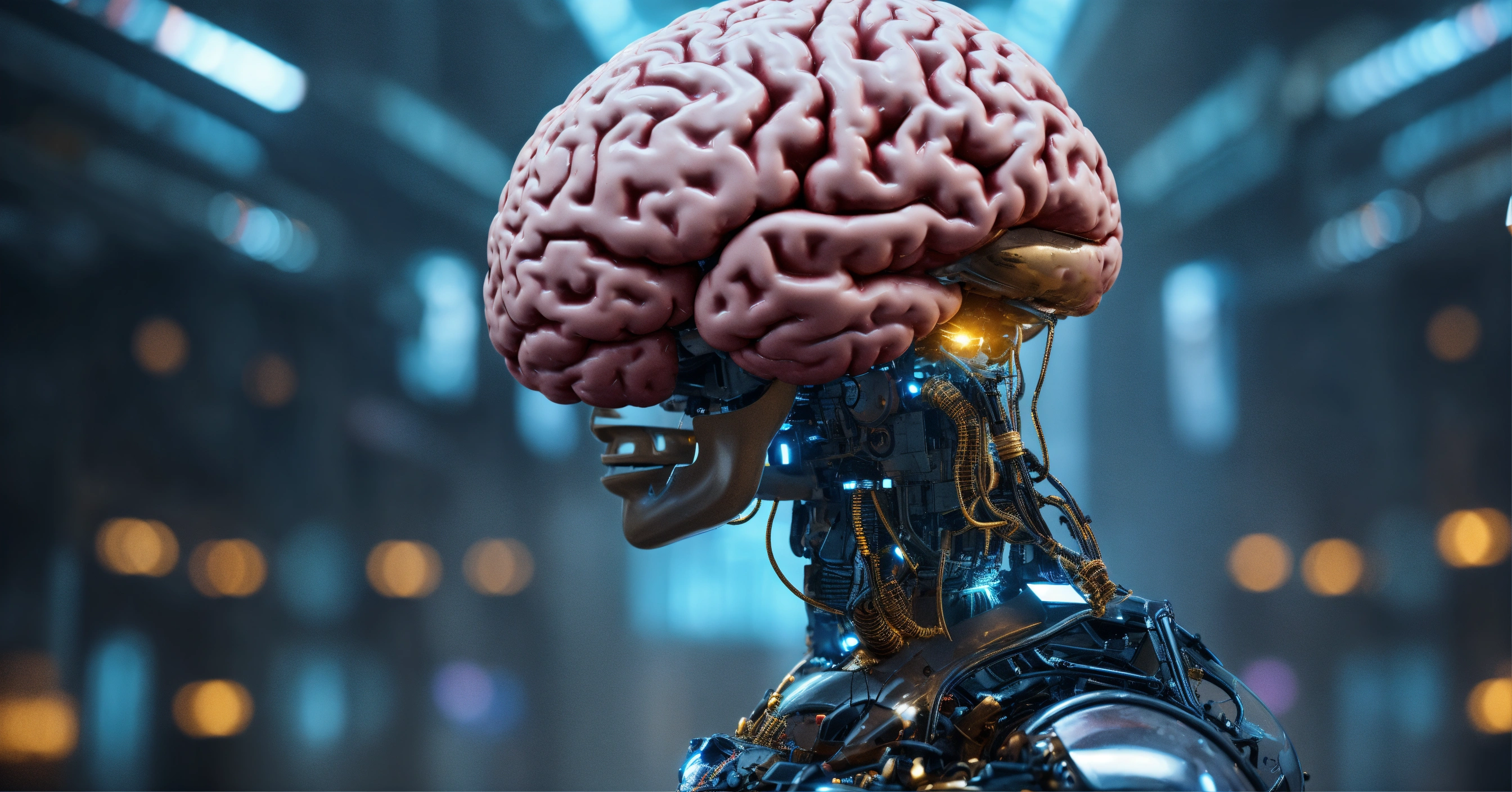 Lexica - Human brain with an AI god holding it hovering above the AI ...