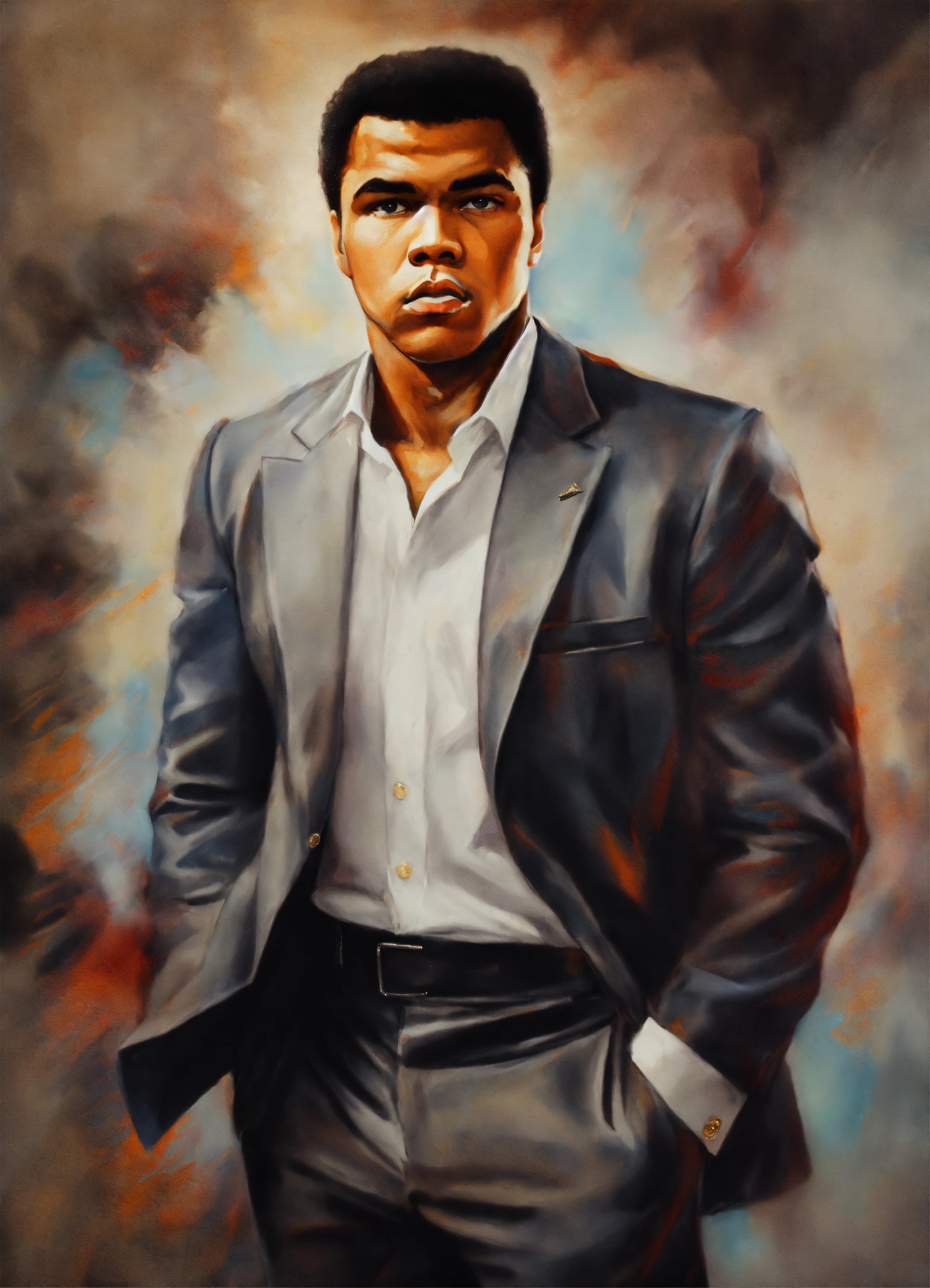 Lexica - Drawing high Ultra define Muhammad Ali, full body