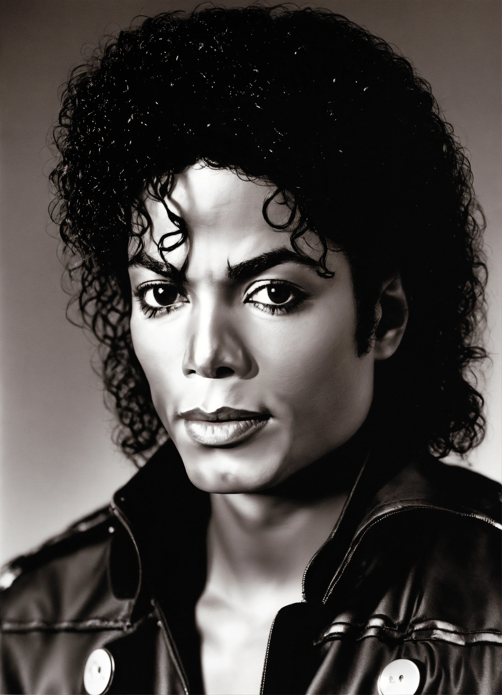 Lexica - Michael jackson, looking at the camera, realistic