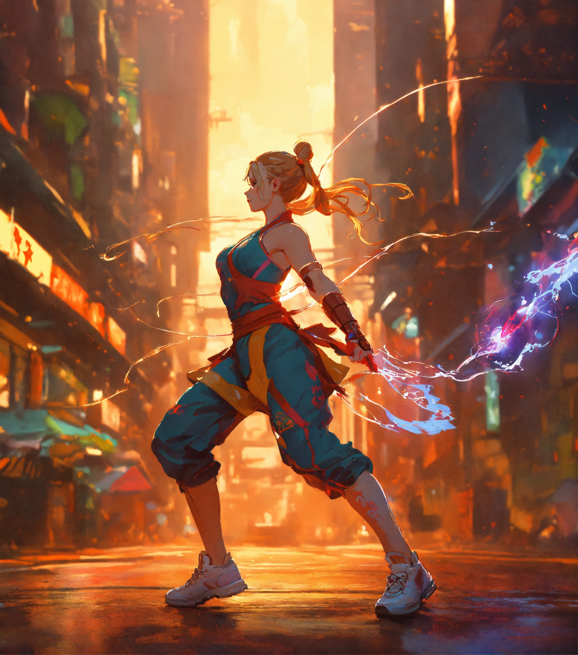 Lexica Cammy, Street Fighter 6,action, kung fu pose, Energy move