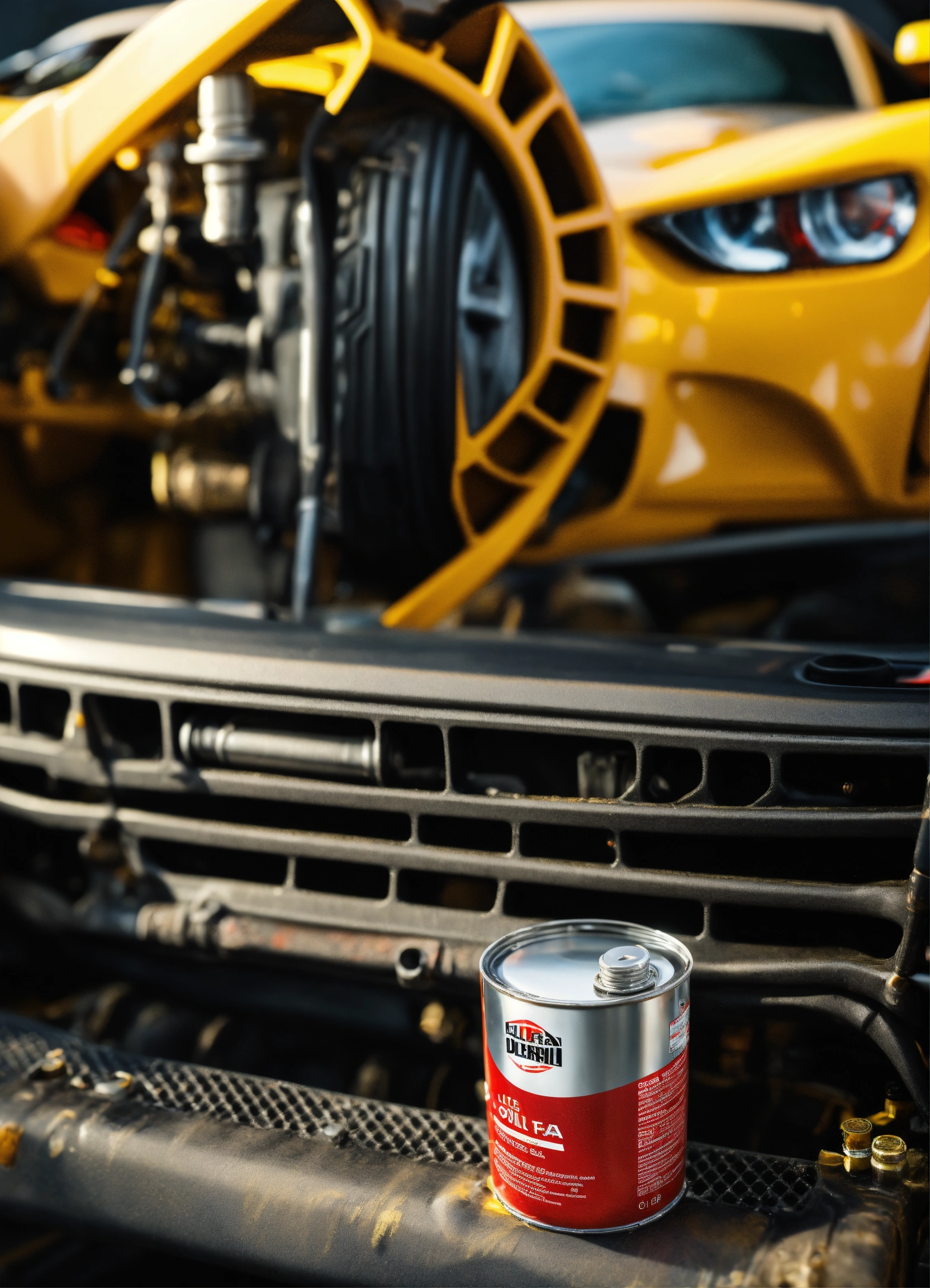 Lexica - Changing car engine oil, ultra-realistic in ultra-definition 32k.