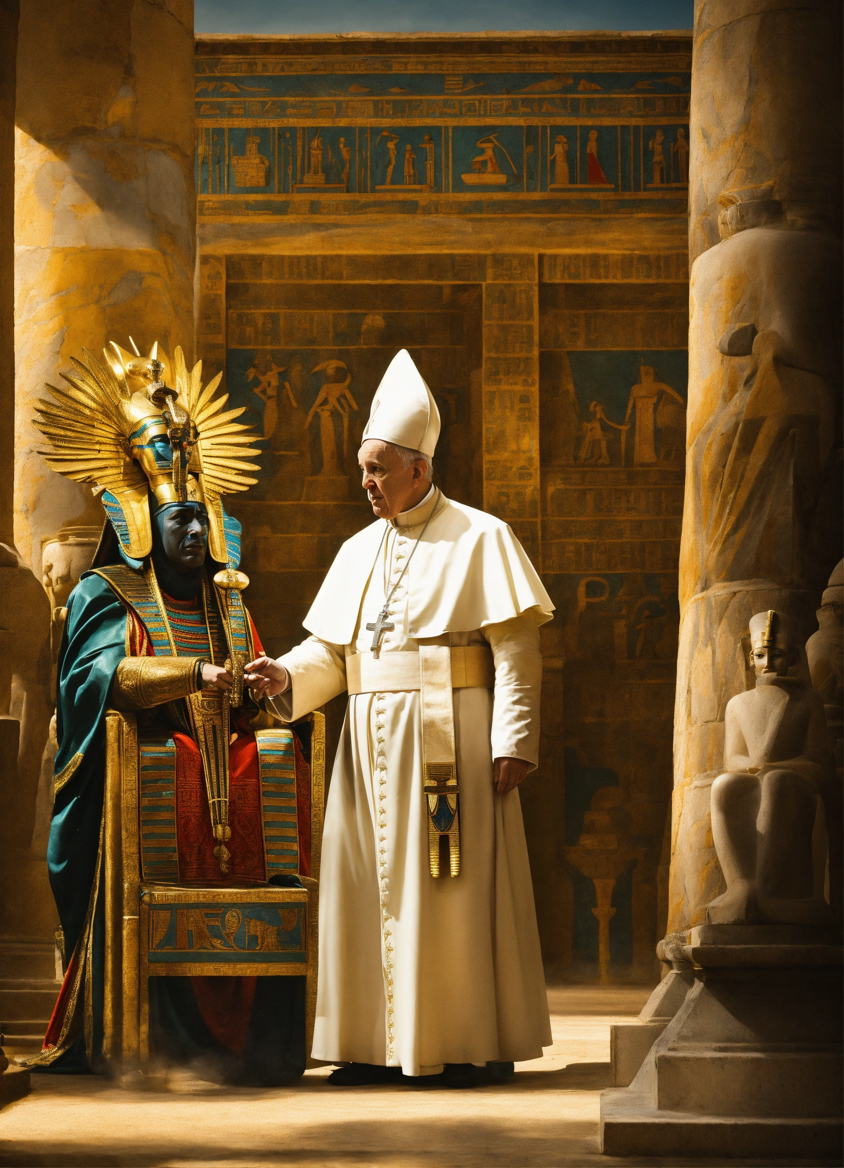 Lexica - Pope Francis begging Egyptian god Osiris for mercy