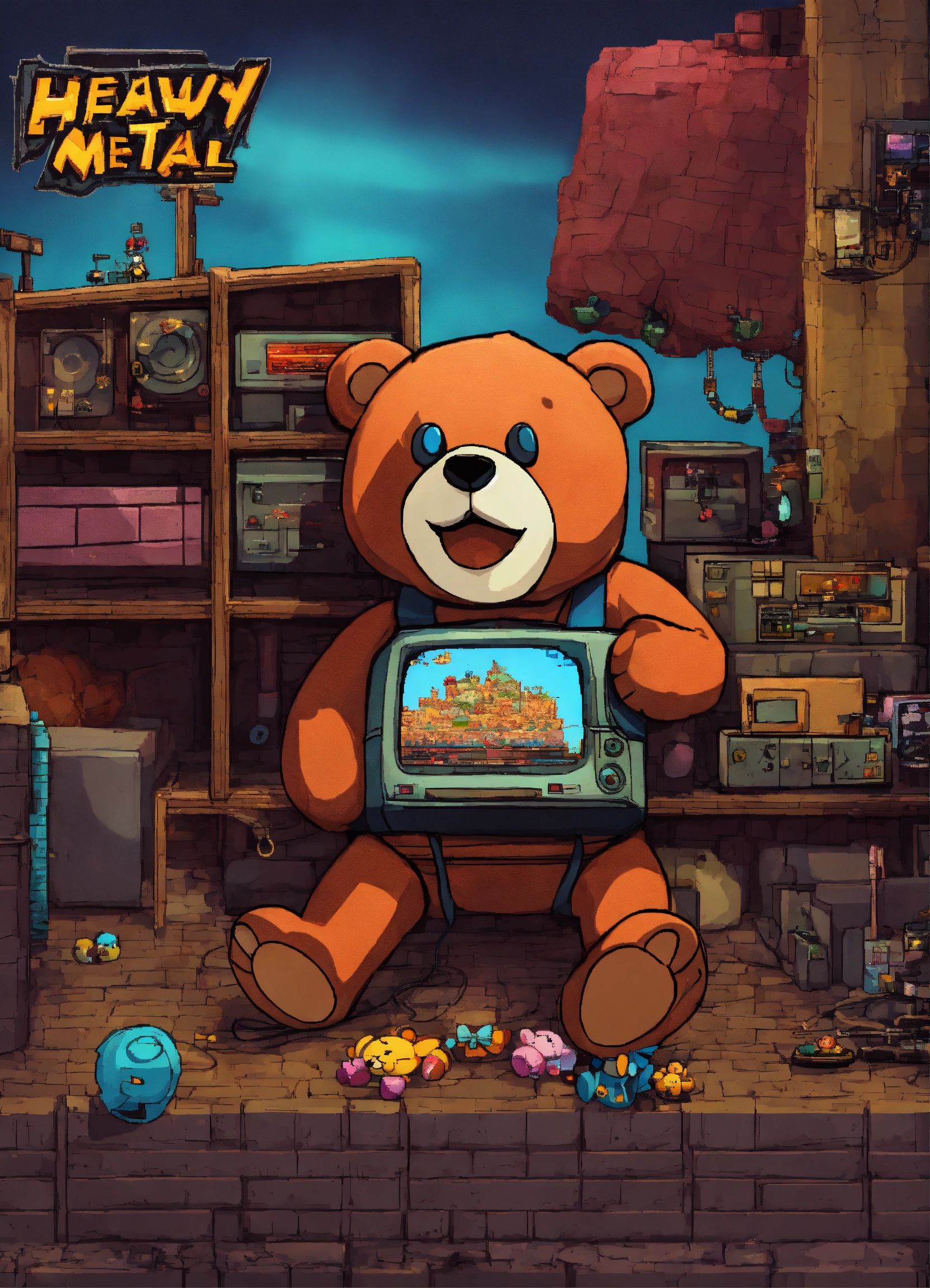 Lexica - 2d, byte, platformer, heavy metal, music, soft toy, 16 bit ...