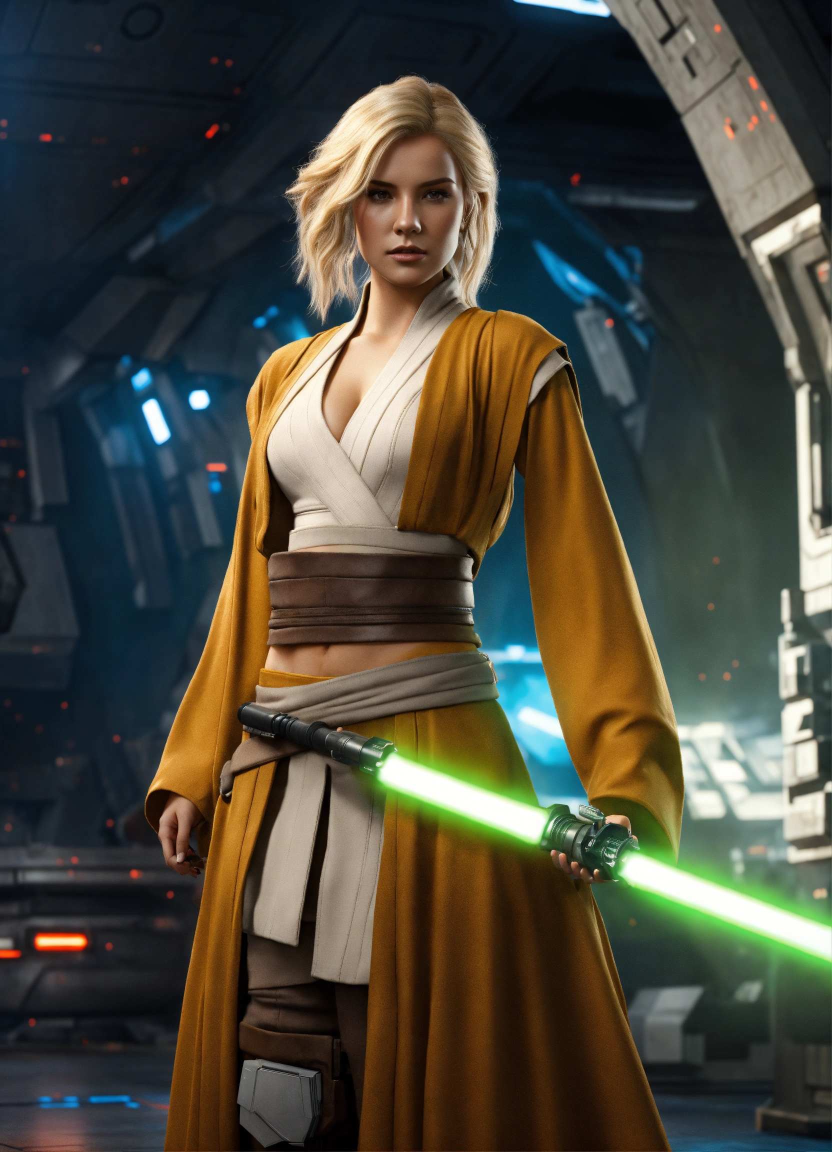 Lexica - A gorgeous blonde jedi woman set in the star wars universe ...