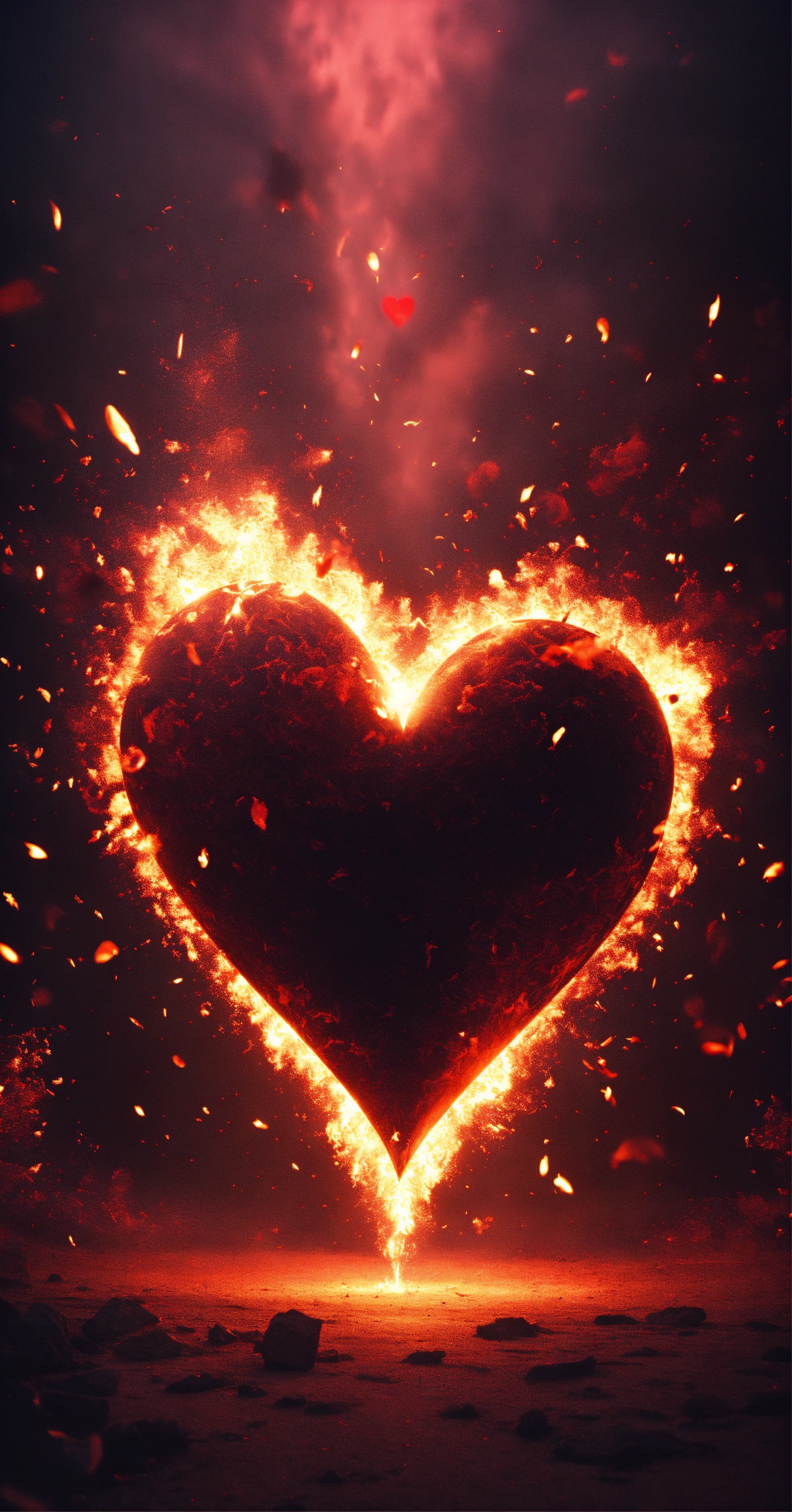 Lexica - Two exploding heart, happiness, dark ambiance
