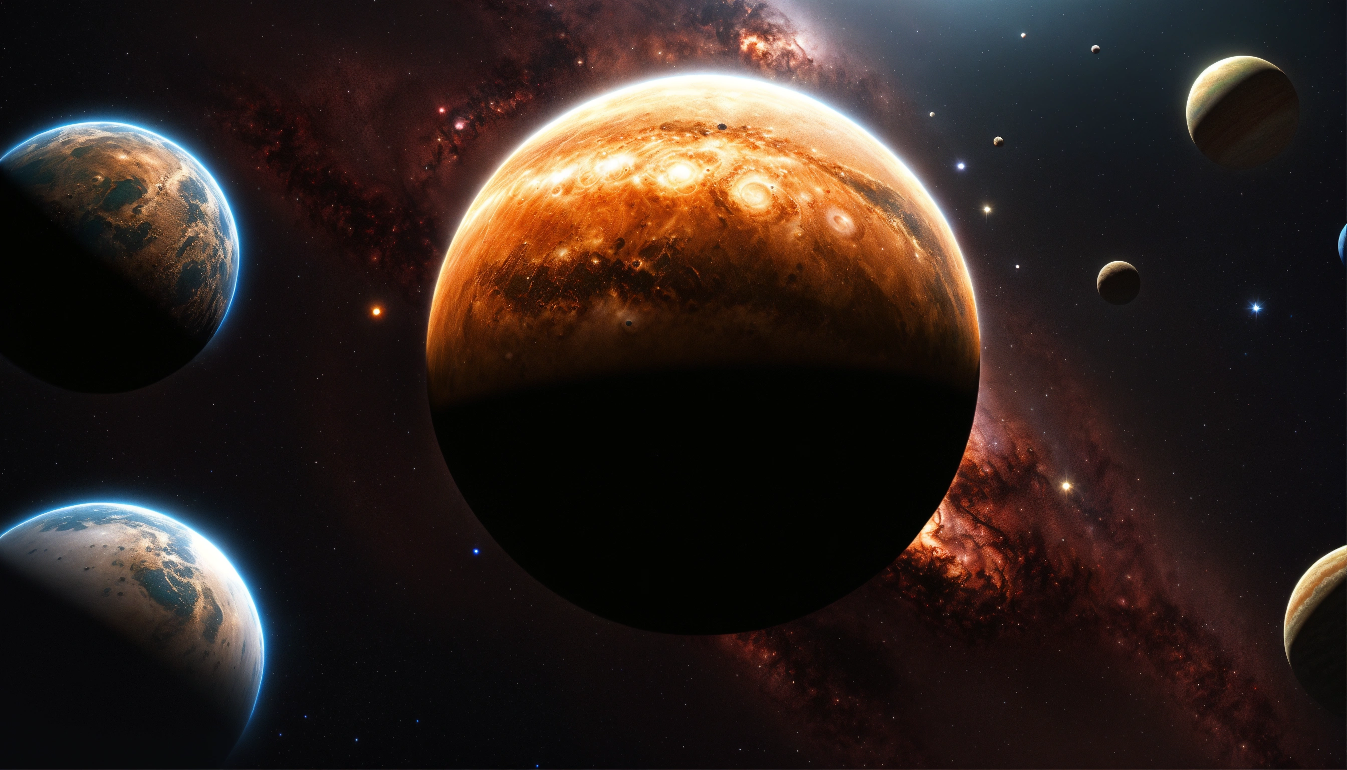 Lexica - Produce me an image of the planets of the solar system. Ensure ...