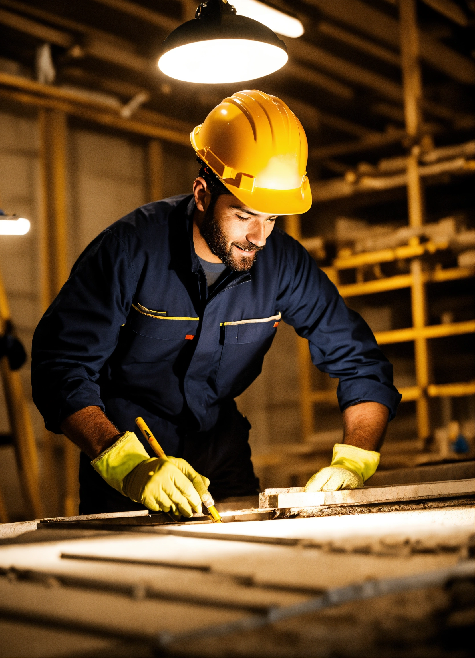 Lexica - Envision a well-organized construction site where a skilled ...