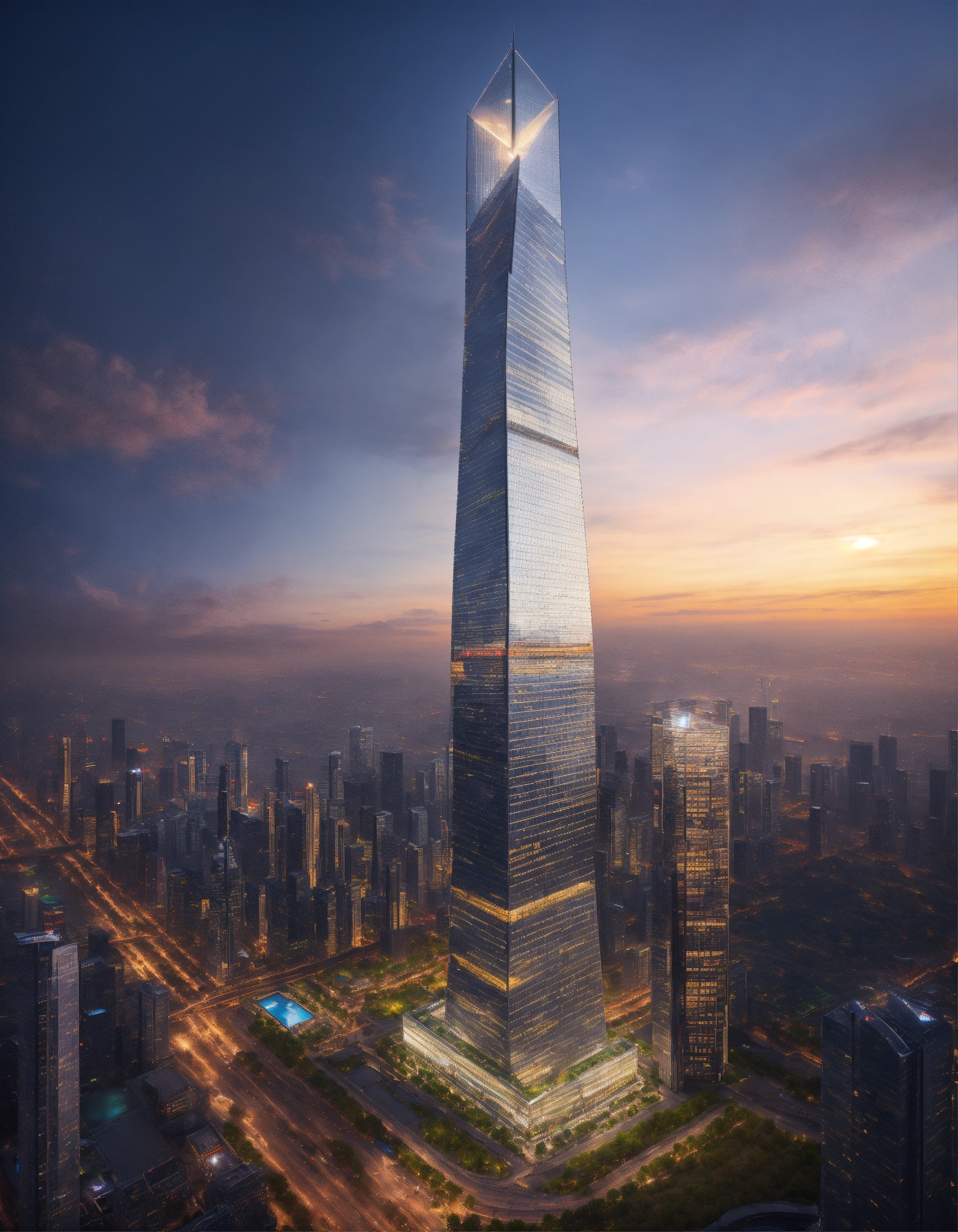 Lexica - Abnormally high skyscraper tower 10000 floors