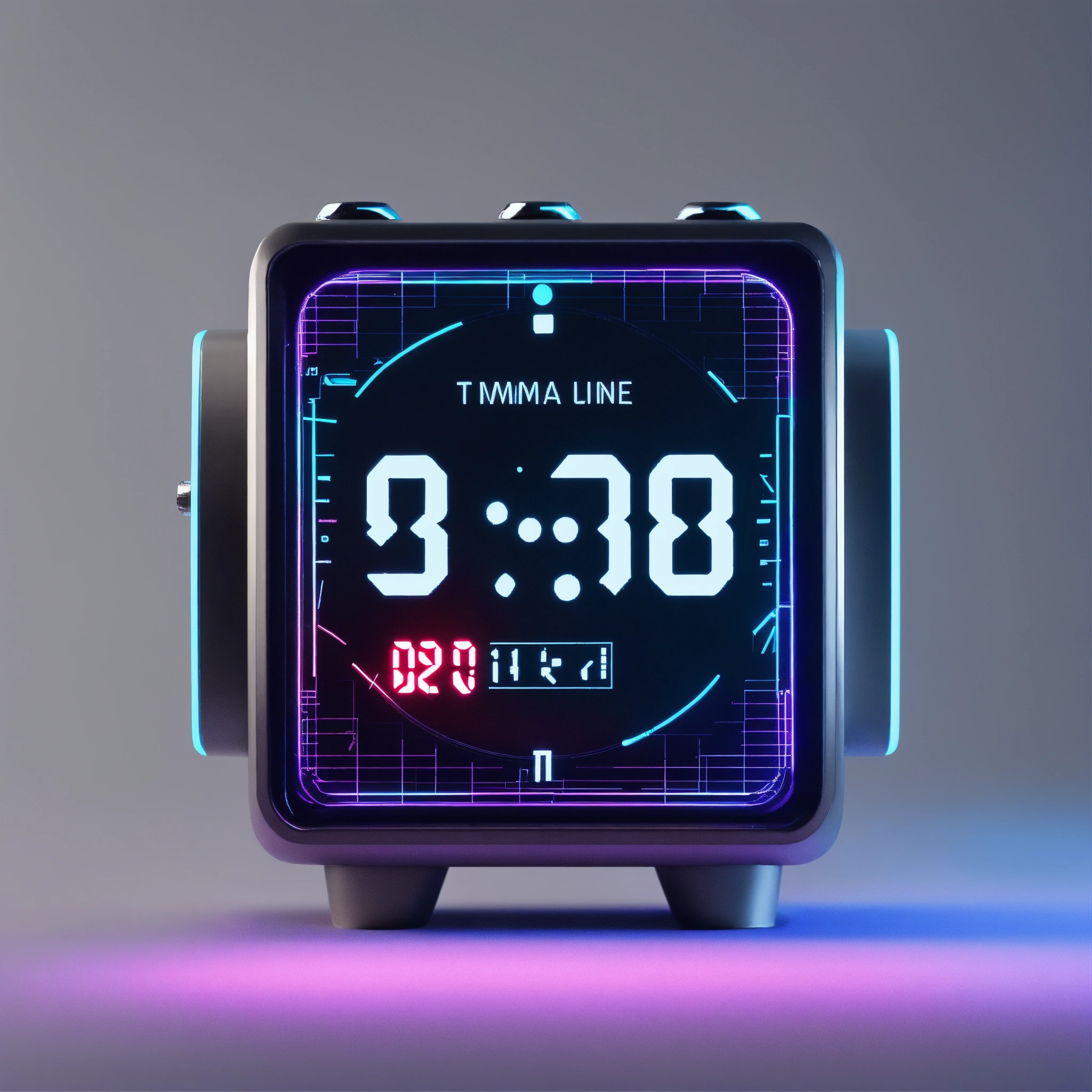 Lexica - A digital clock with running feet ,logo design, graphic design ...