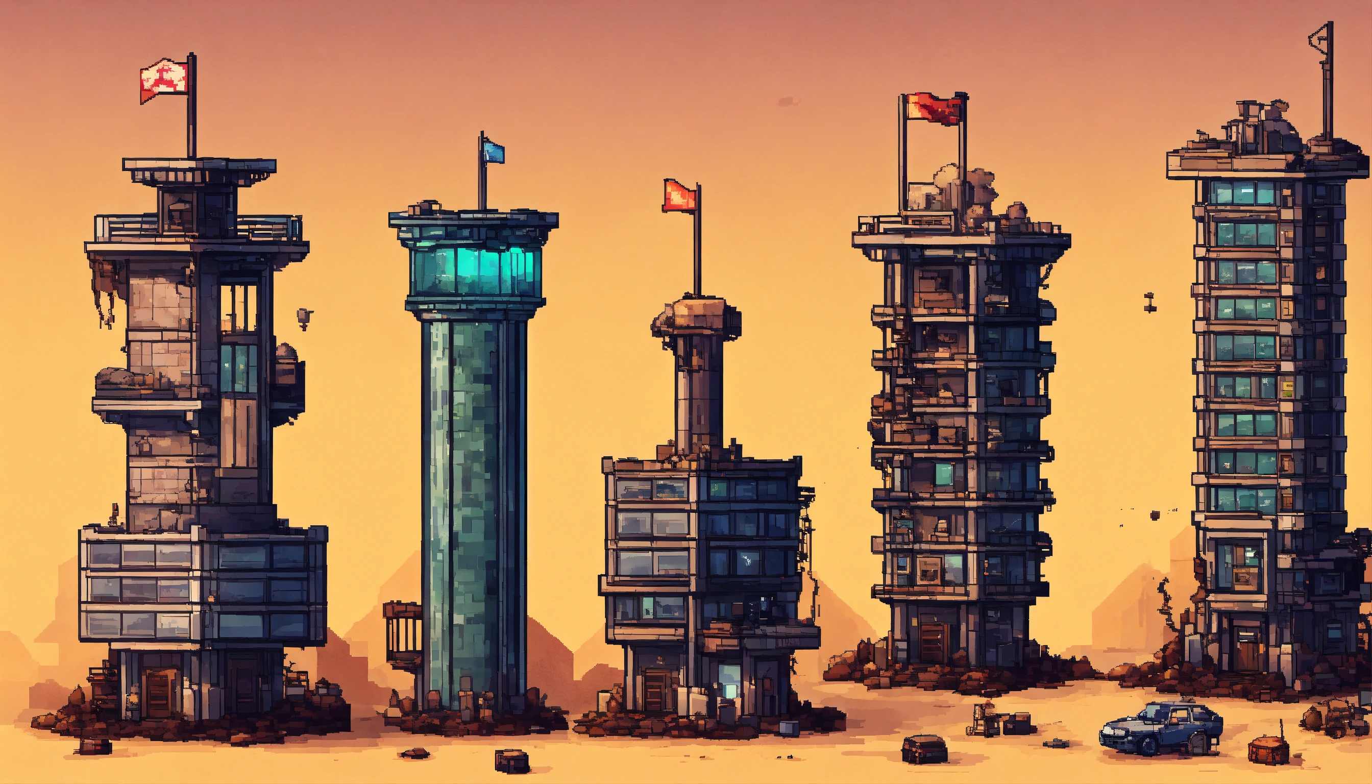 Lexica - Simple clean pixel perfect 2d isometric sprites of an post ...