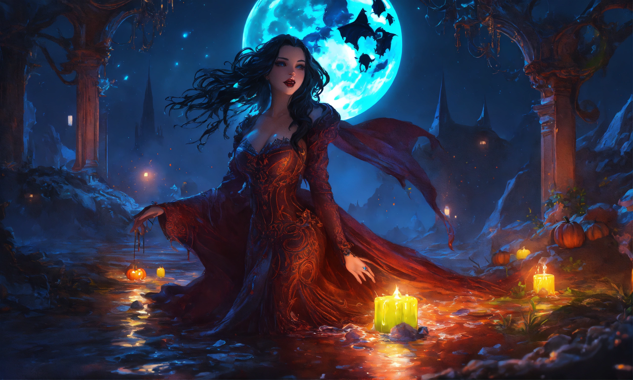 Lexica - Splash art, a quirky liquid portrait of a hauntingly beautiful ...