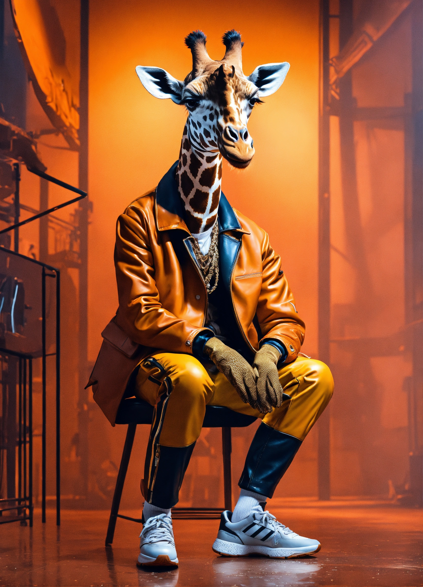 Lexica - An extremely ultra-realistic photo-realistic giraffe rapper ...