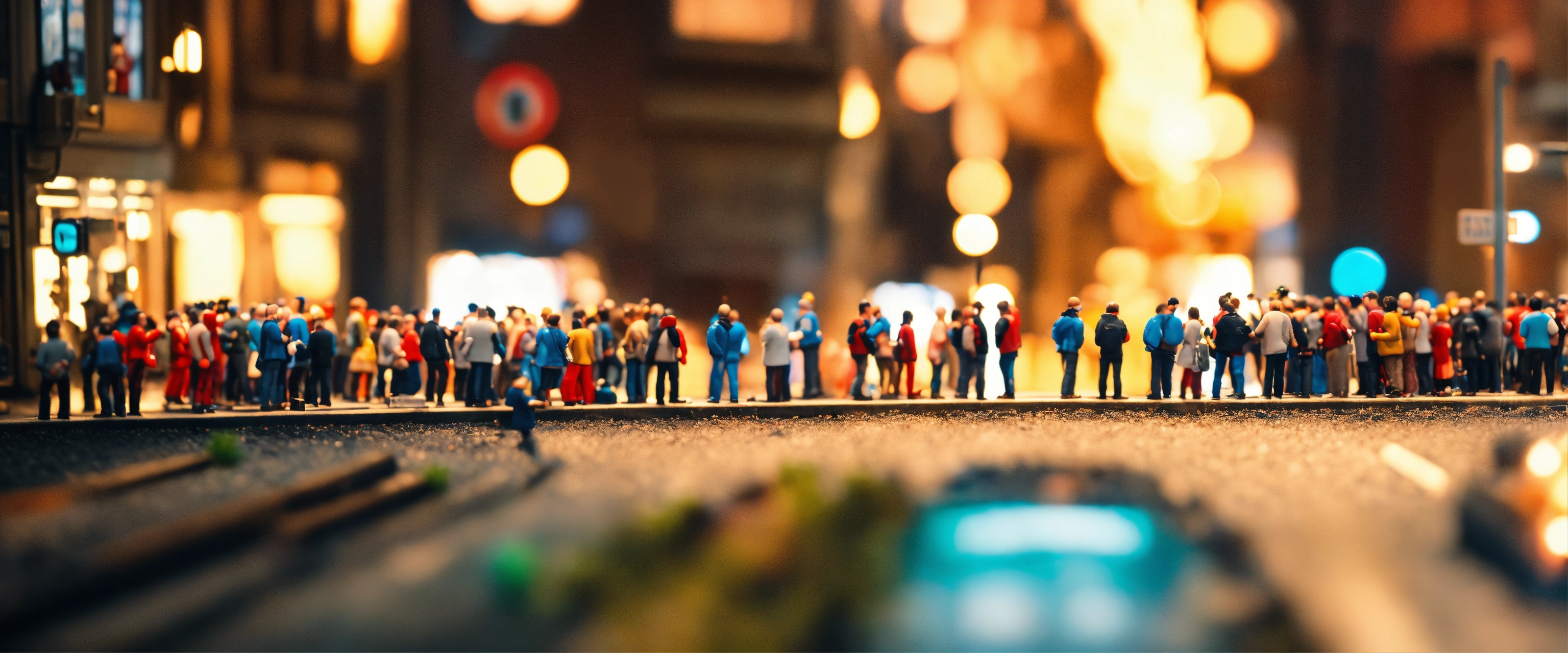 Lexica - Tilt-shift photo of a crowded city, with the design aesthetic ...