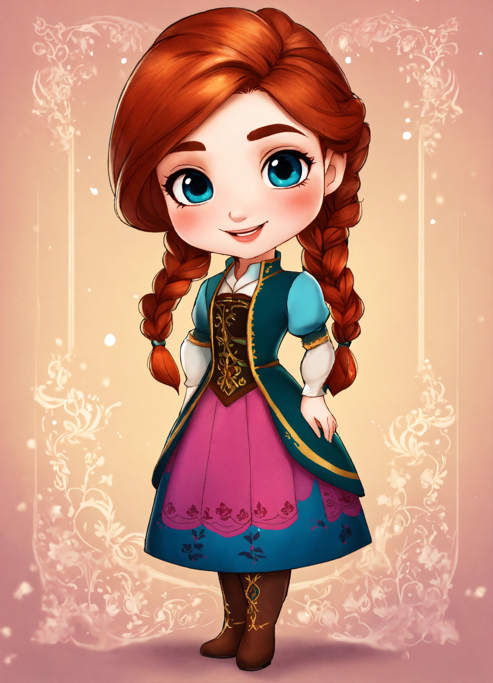 Lexica - Disney Anna in chibi style