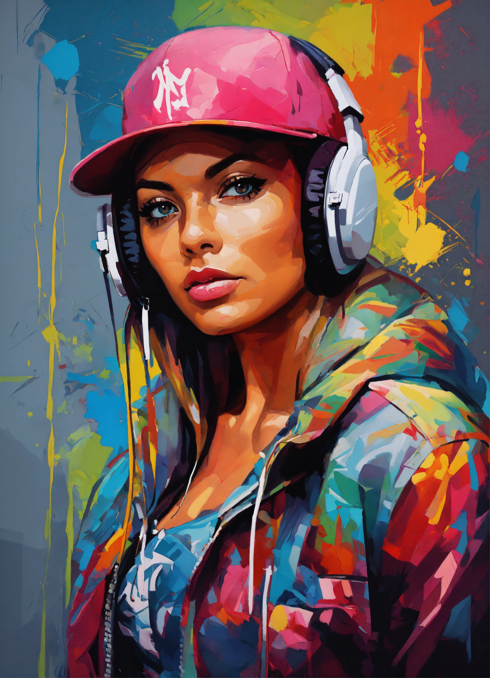 Lexica - A beautiful oil painting of a full body female vectorportrait ...