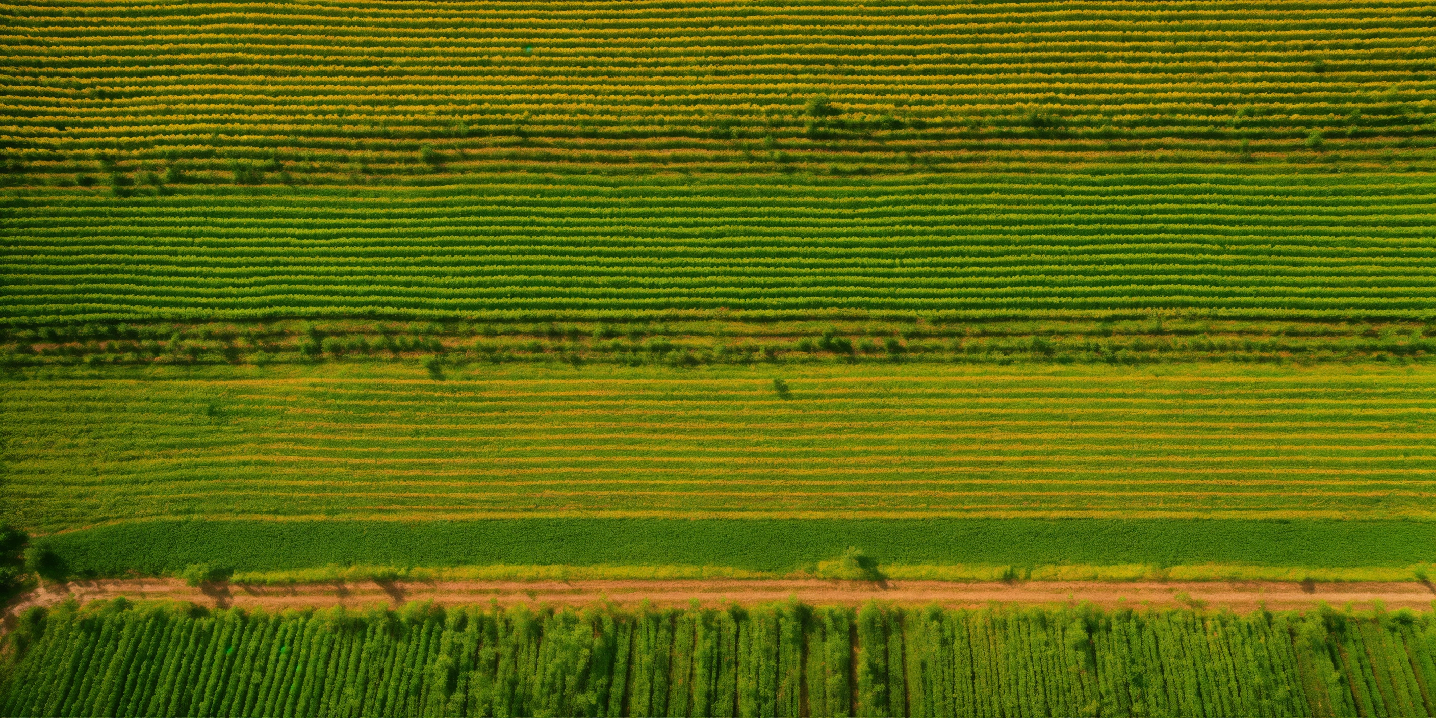 Lexica - Field of maize planted unevenly, view from ten drone