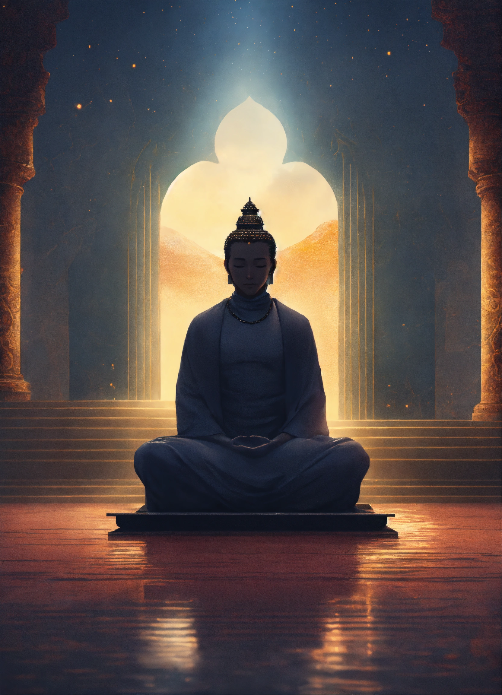 Lexica - A mysterious figure, meditating