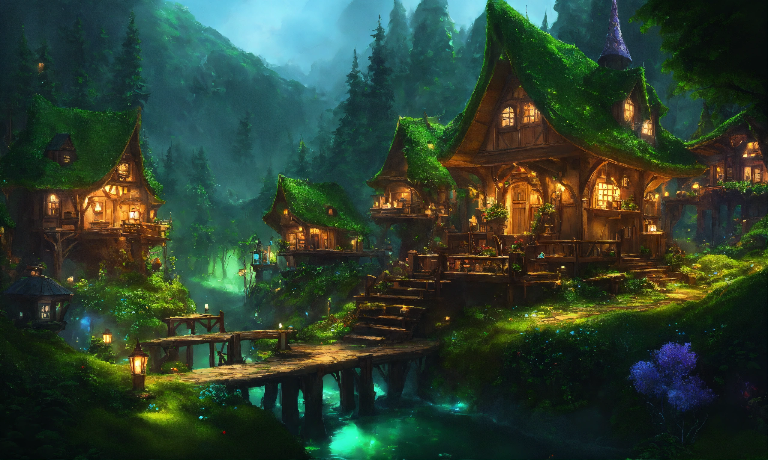 Lexica - Epic beautiful shot of a ultra detailed ultra cozy city of ...