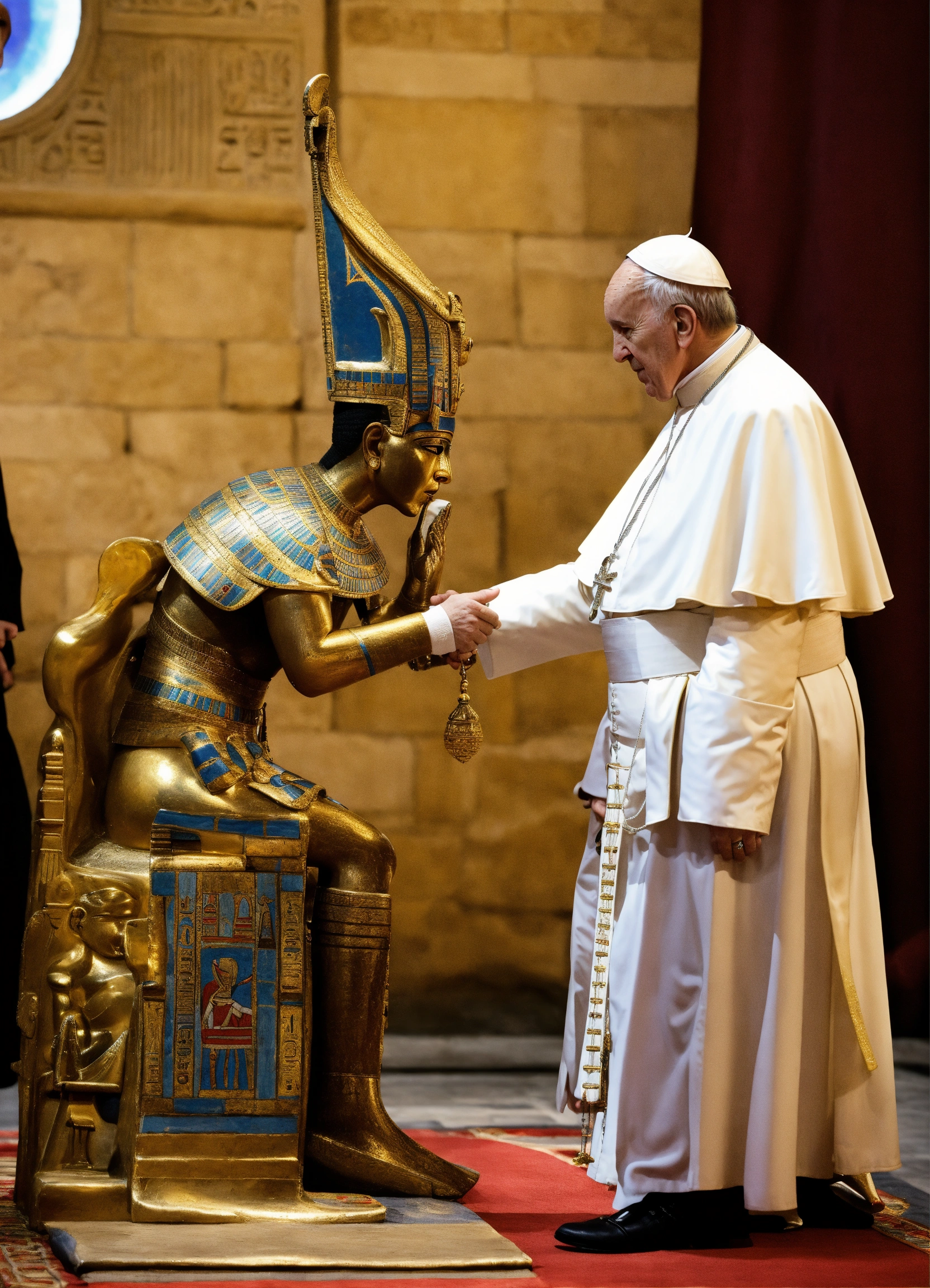 Lexica - Pope Francis begging Egyptian god Osiris for forgiveness