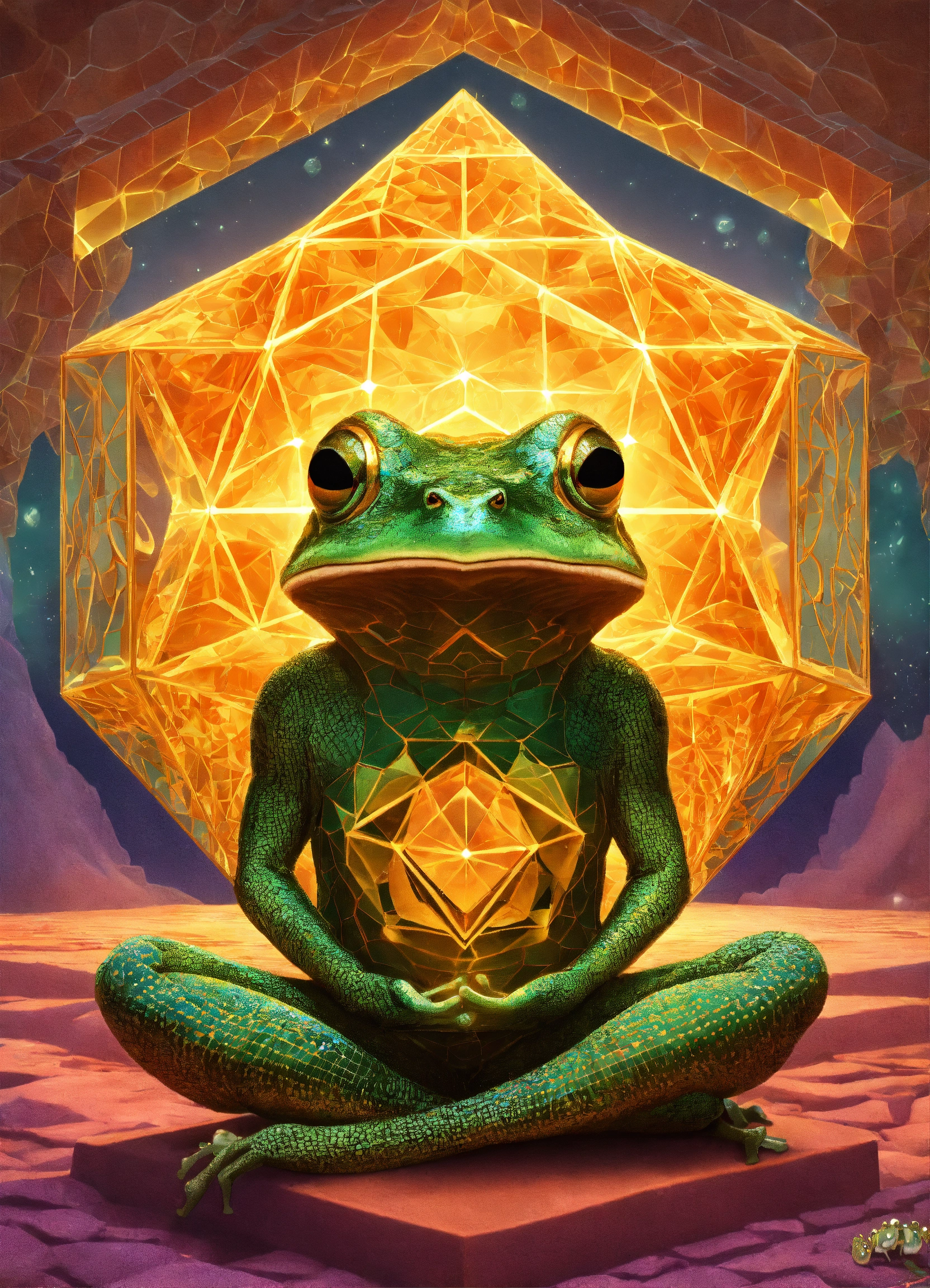 Lexica - Diamond Toad That is Yoga instructor that is meditating in a ...
