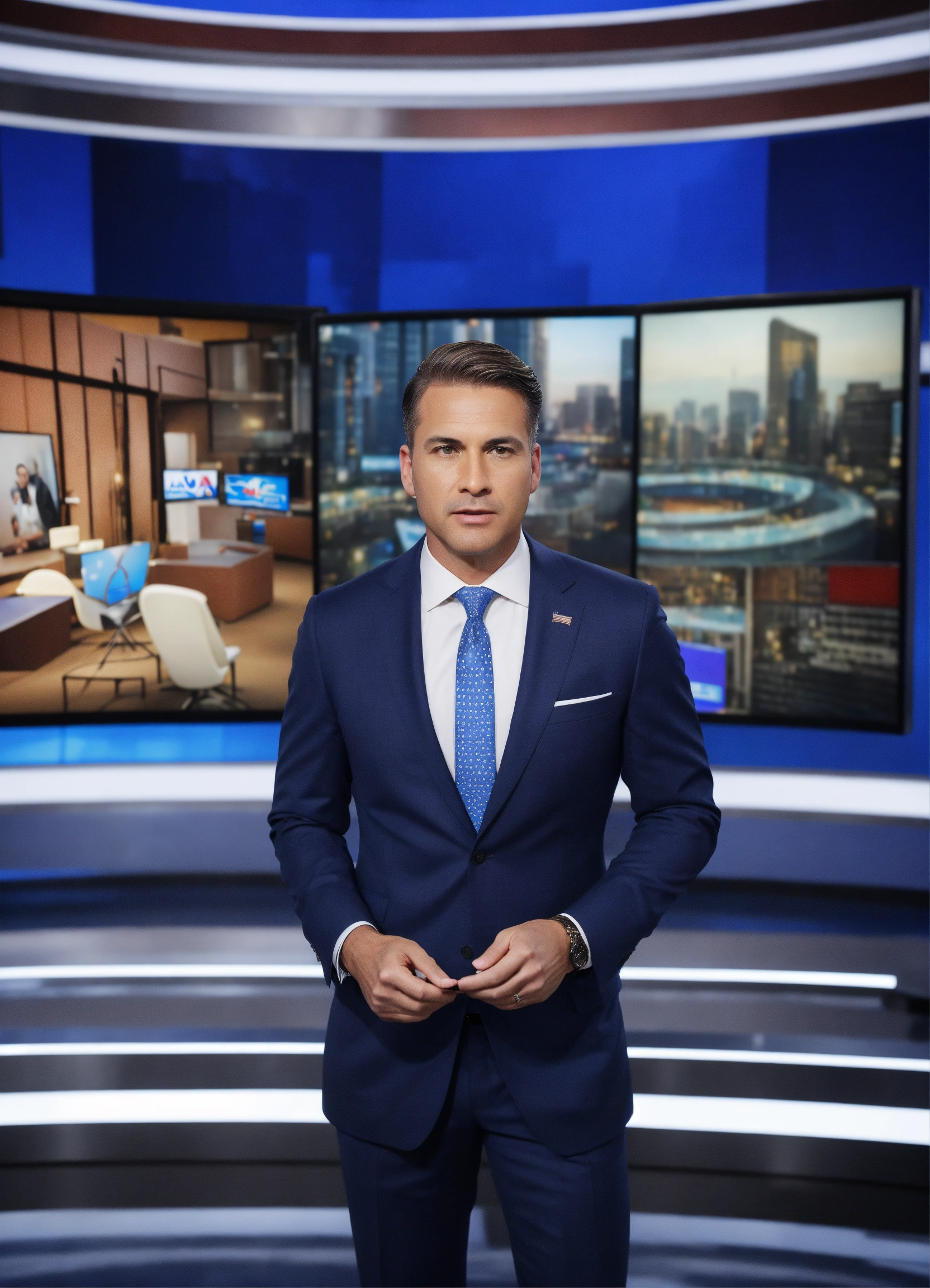 Lexica - Visualize an american news anchor from a major TV news channel