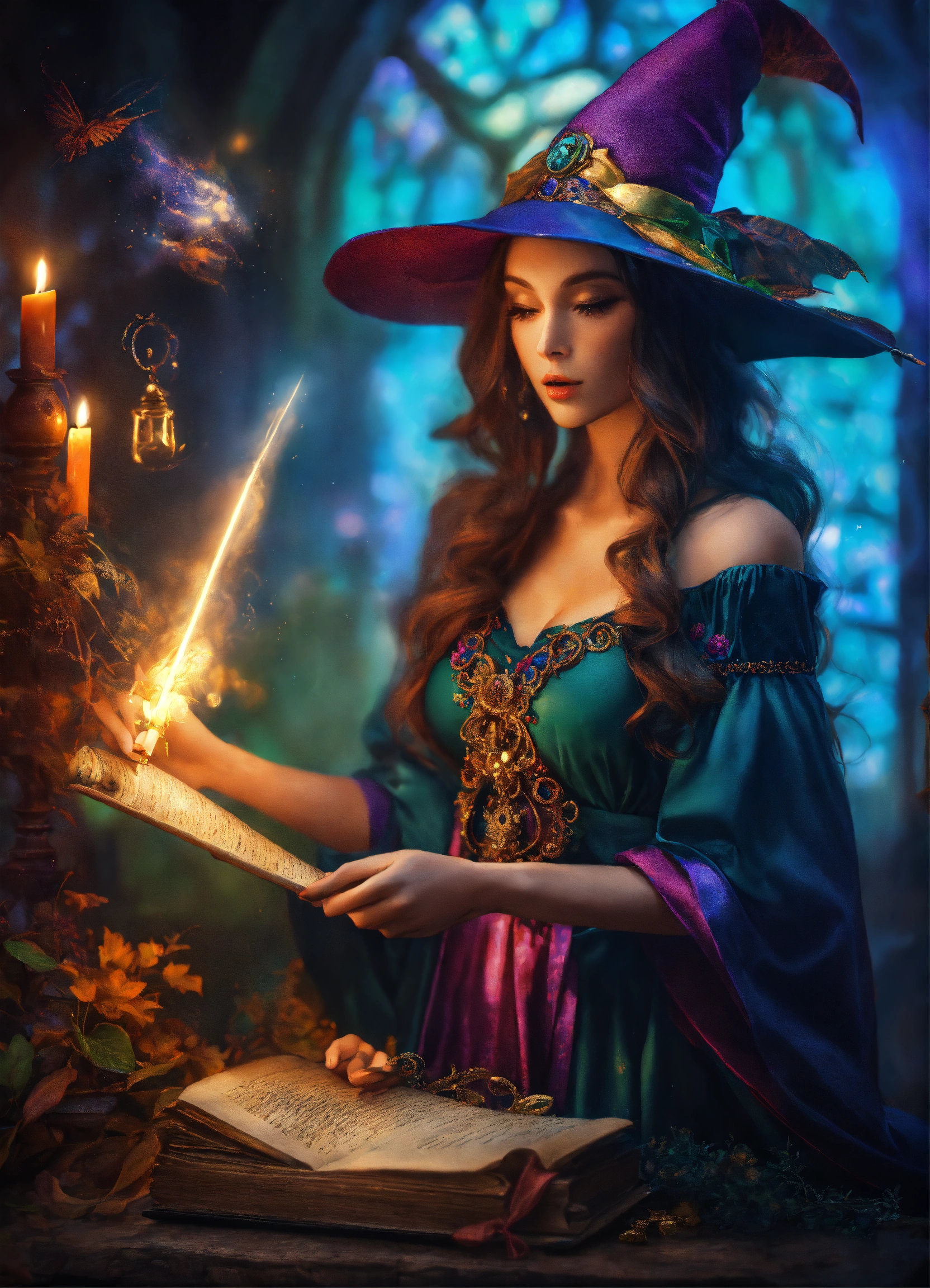 Lexica - Beautiful Fantasy Art witches casting a spell holding an ...