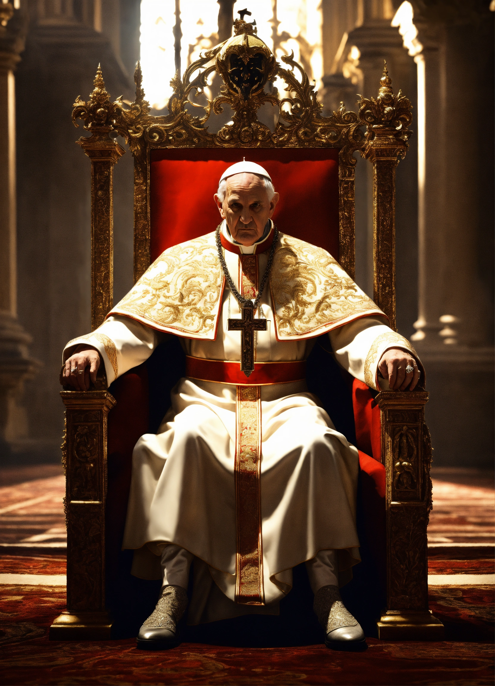 Lexica - Evil demonic pope in the vatican chair, angelic demon hybrid ...