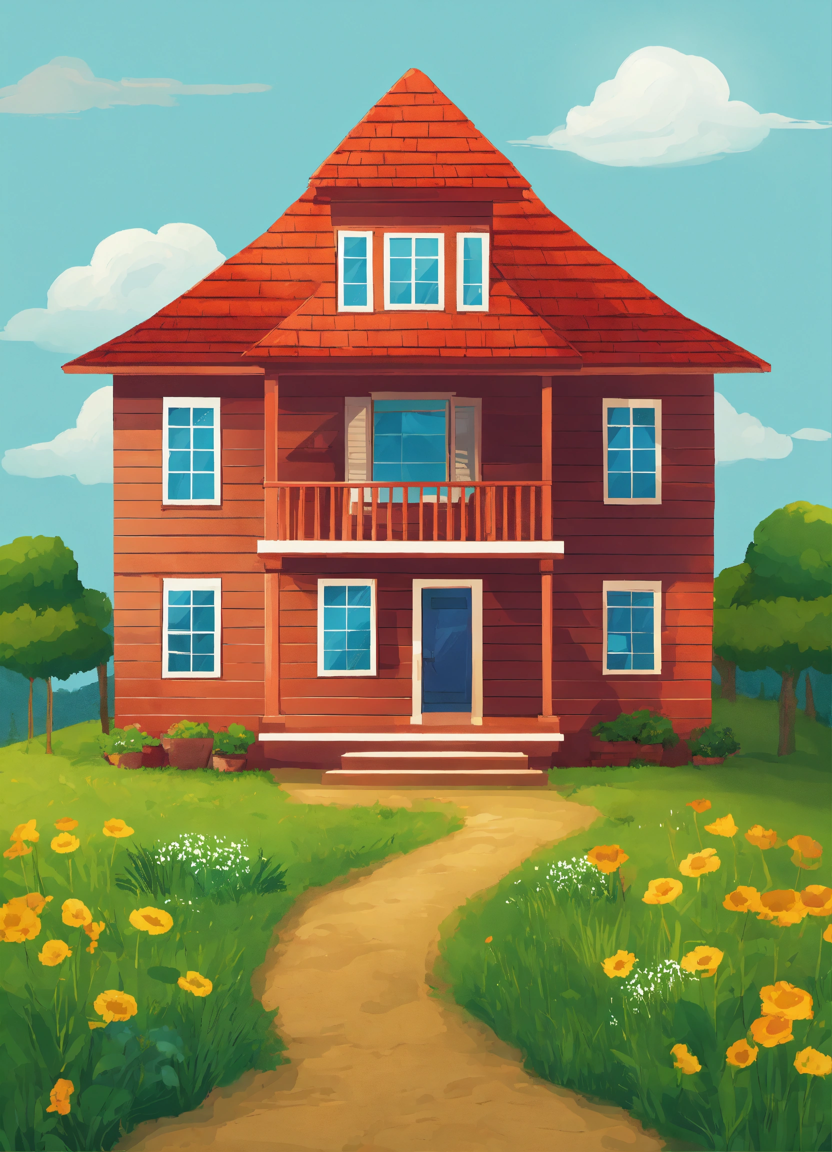 Lexica - A Peice of land with house vector