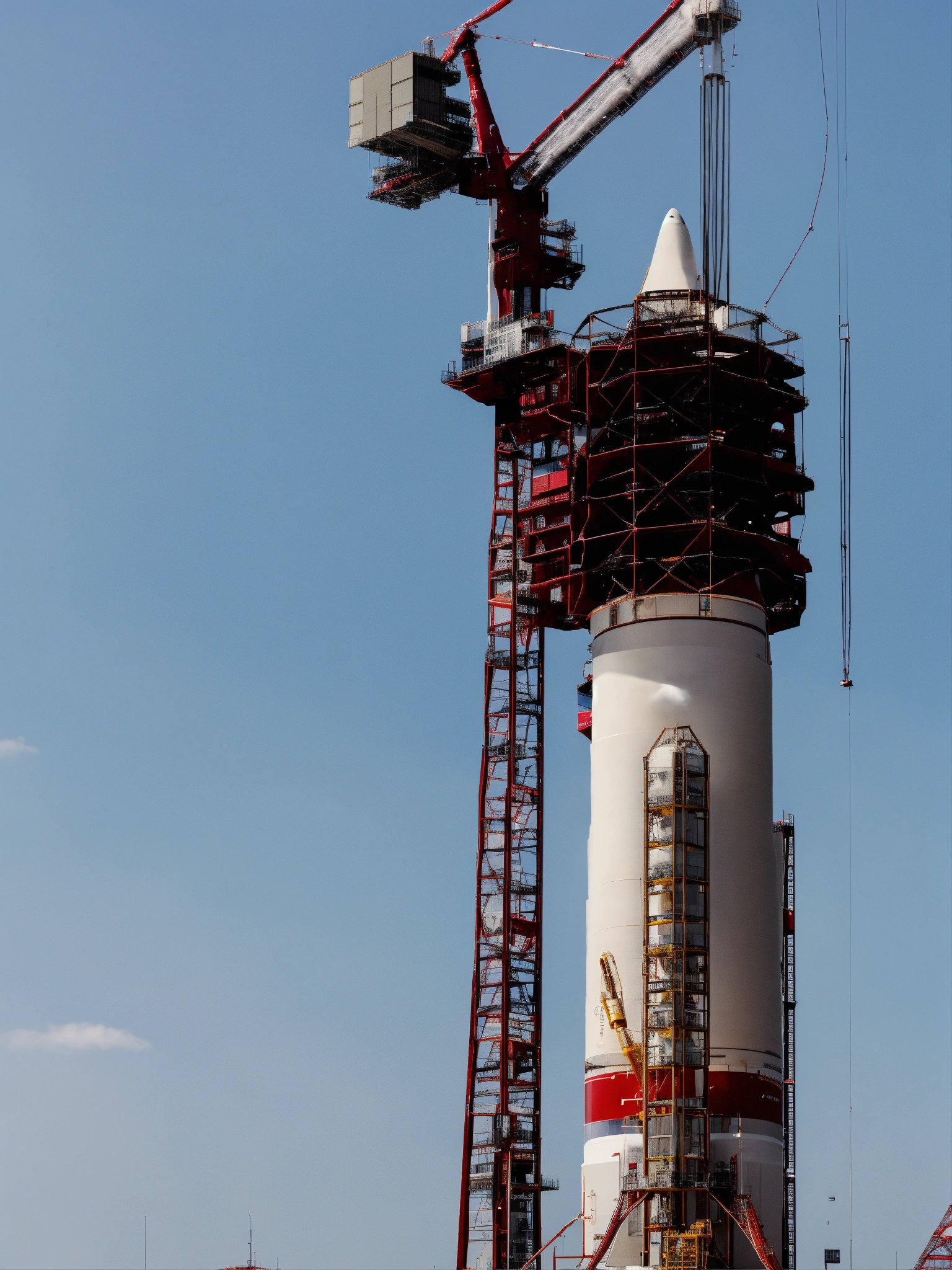 Lexica - A rocket on the launchpad under construction