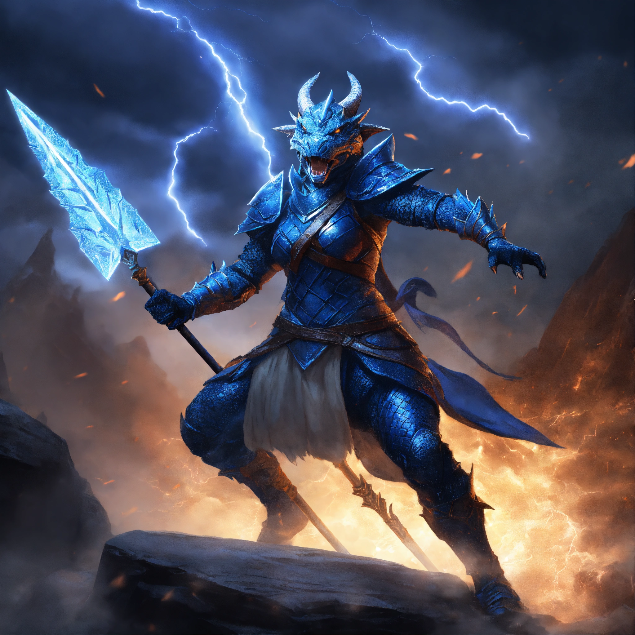 lexica-aggressive-female-blue-dragonborn-with-spear-wearing-a-tunic