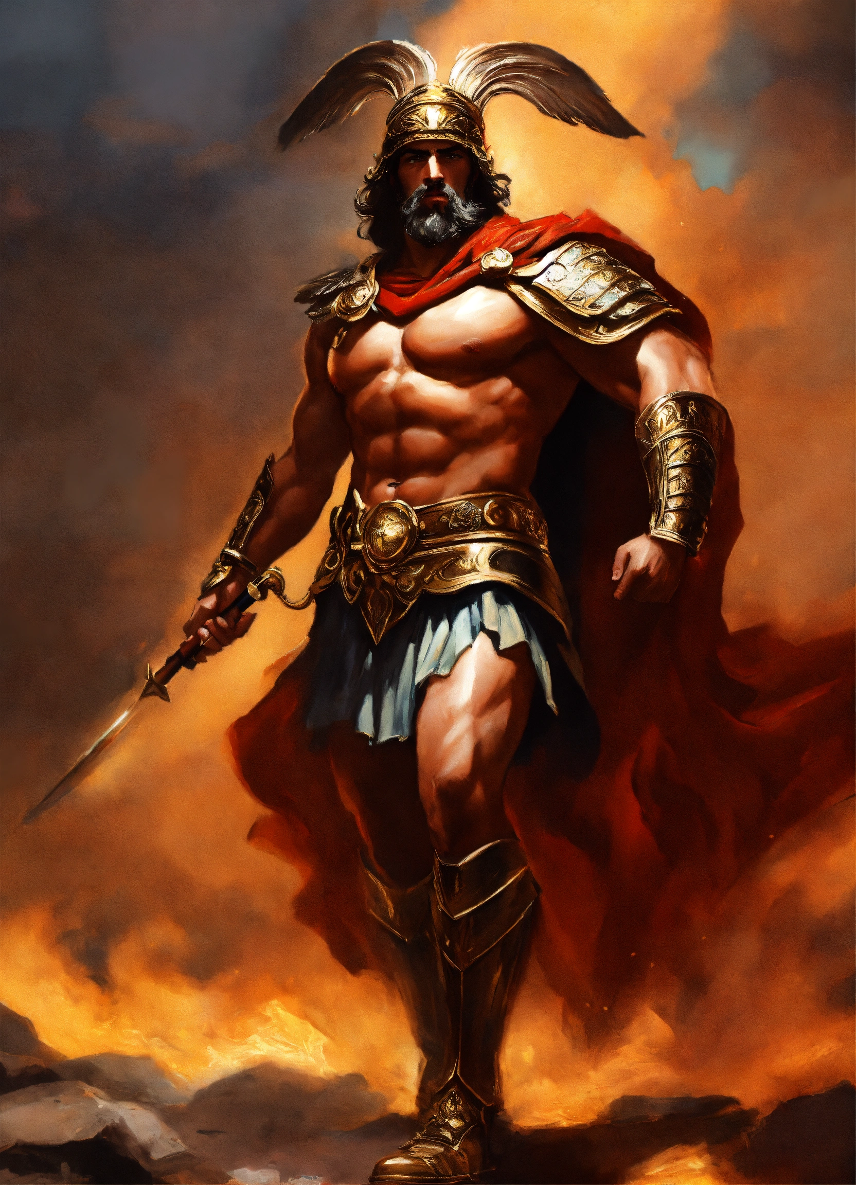 Lexica The greek god ares, acting like a coward, silly, impressionist