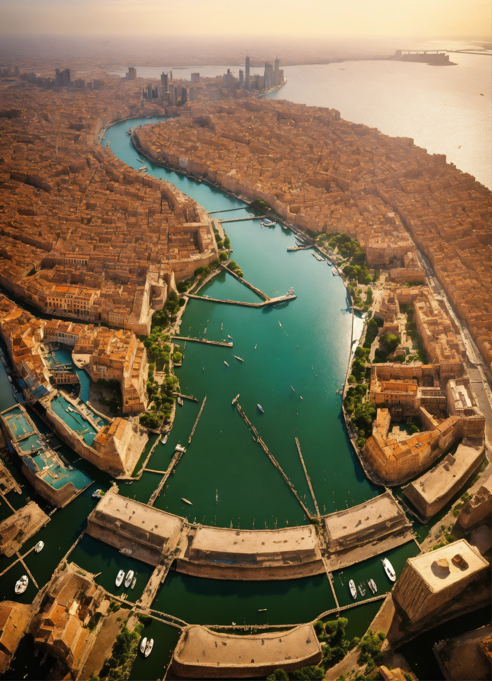 Lexica - City surrounded by a large ring of water along the outside of ...